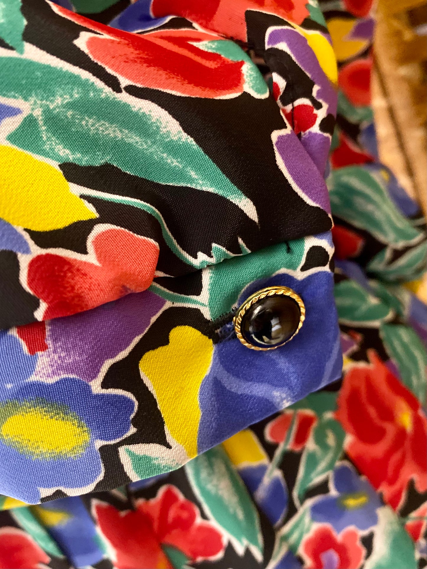1980s C & A Floral ‘Tea’ Midi-Dress (UK 16)