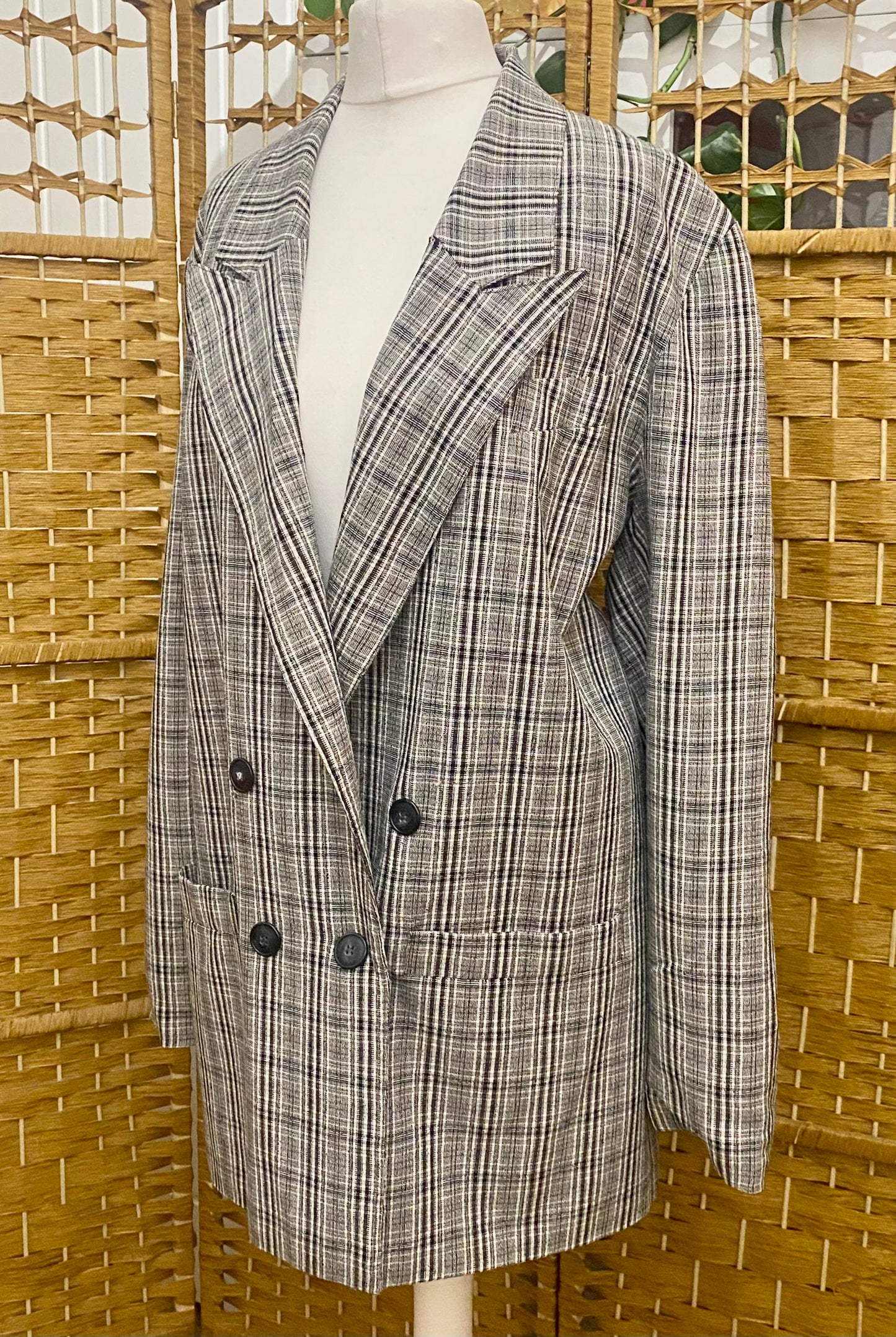 1980s Monochrome Jacket (UK 16)