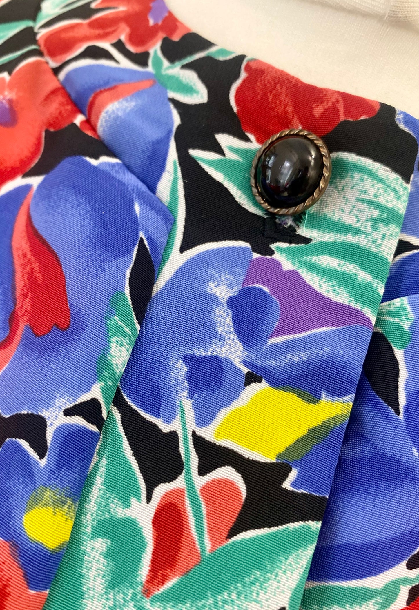 1980s C & A Floral ‘Tea’ Midi-Dress (UK 16)