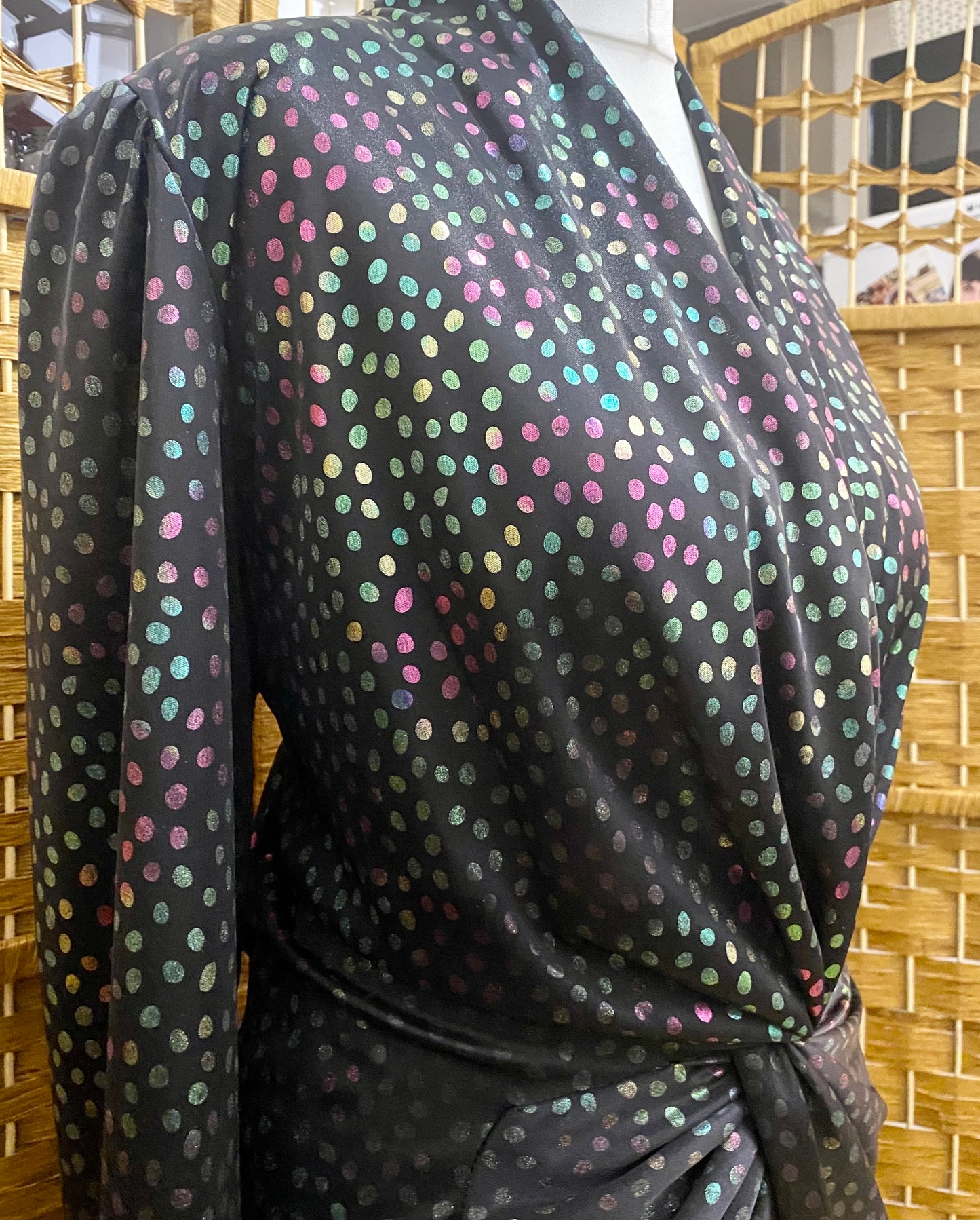 1980s Ma-Sai Polka Dot Blouse (UK 14)