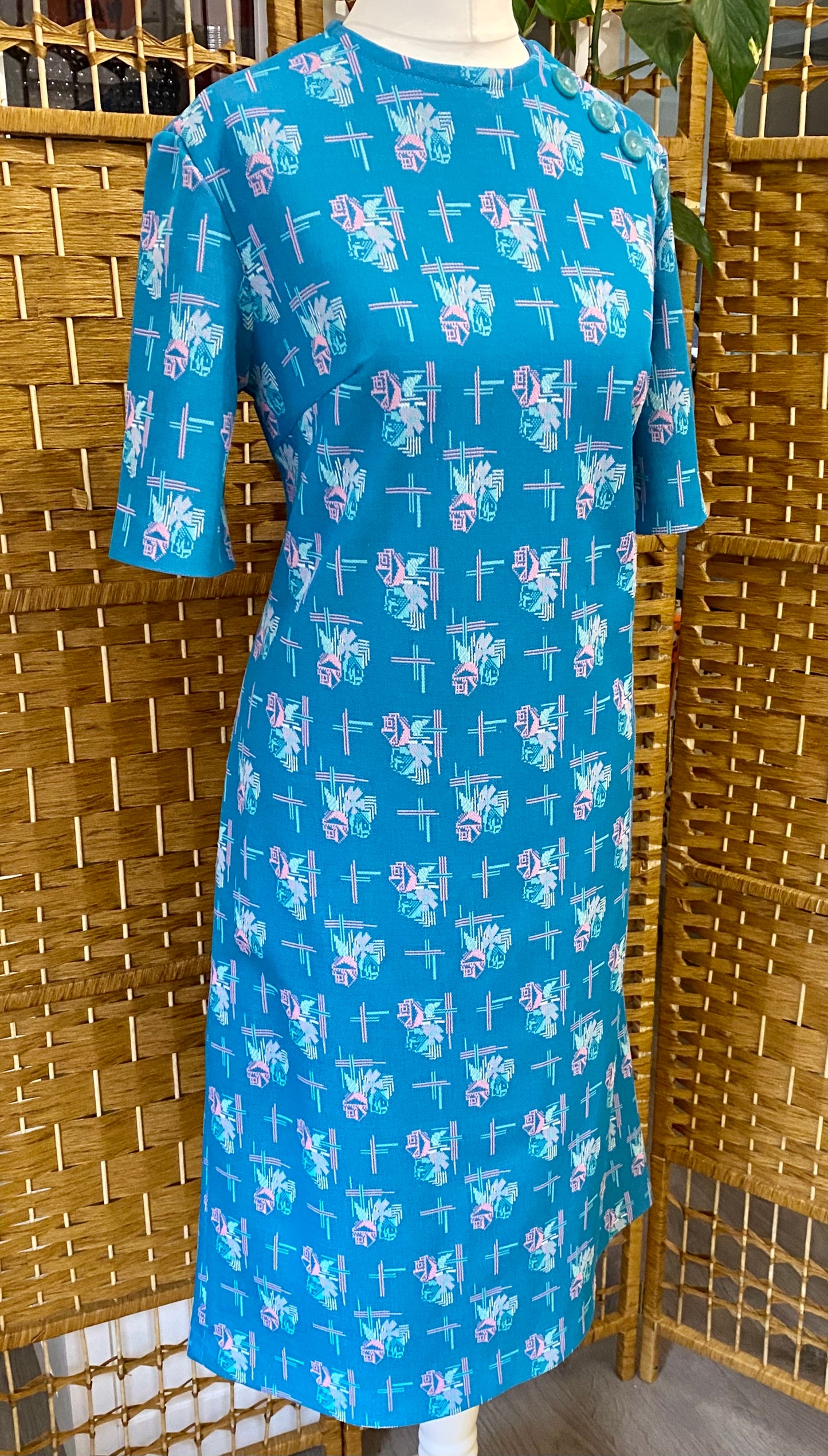 Geometric Print Midi-Dress (UK 10)