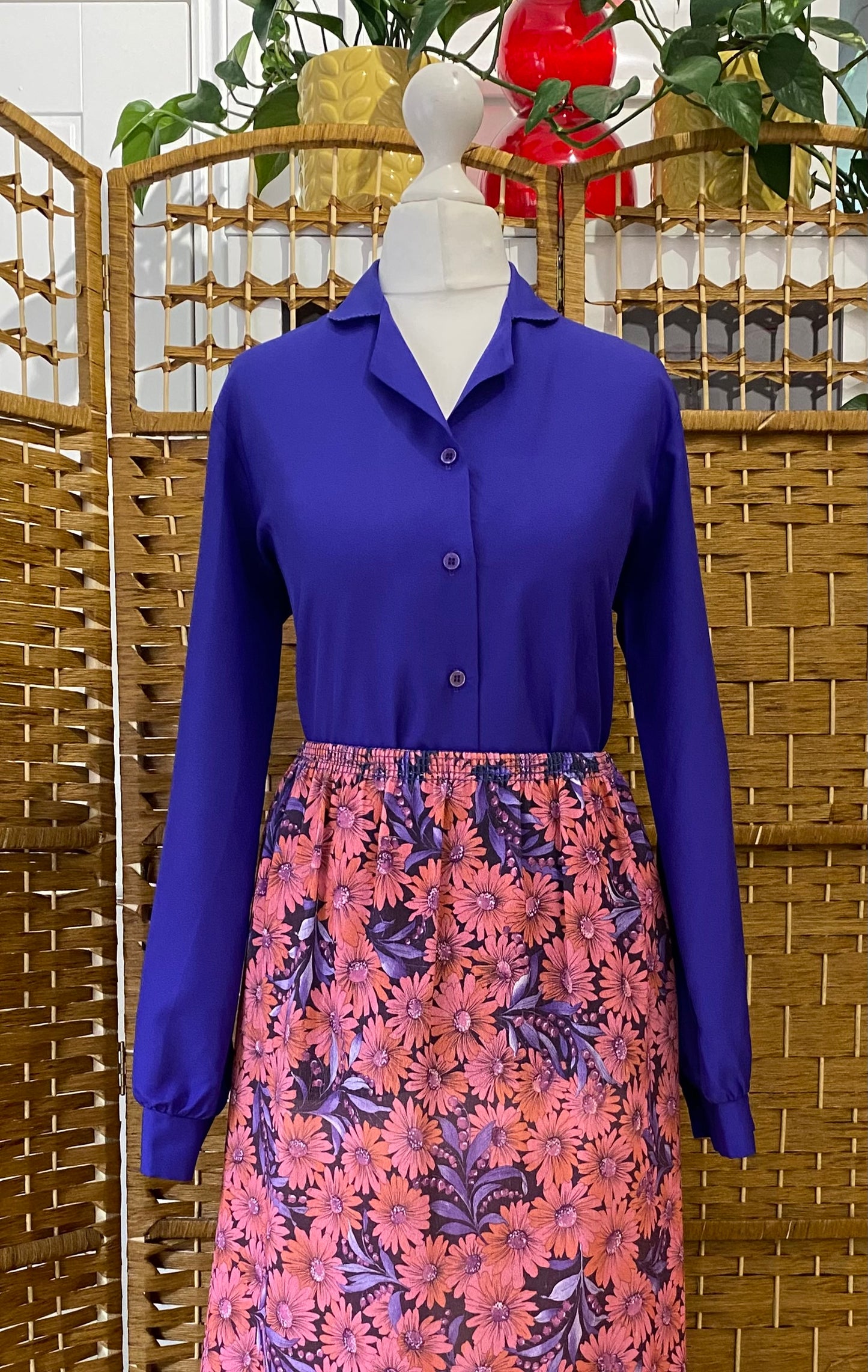 1970s Bonworth Purple Blouse (UK 12)