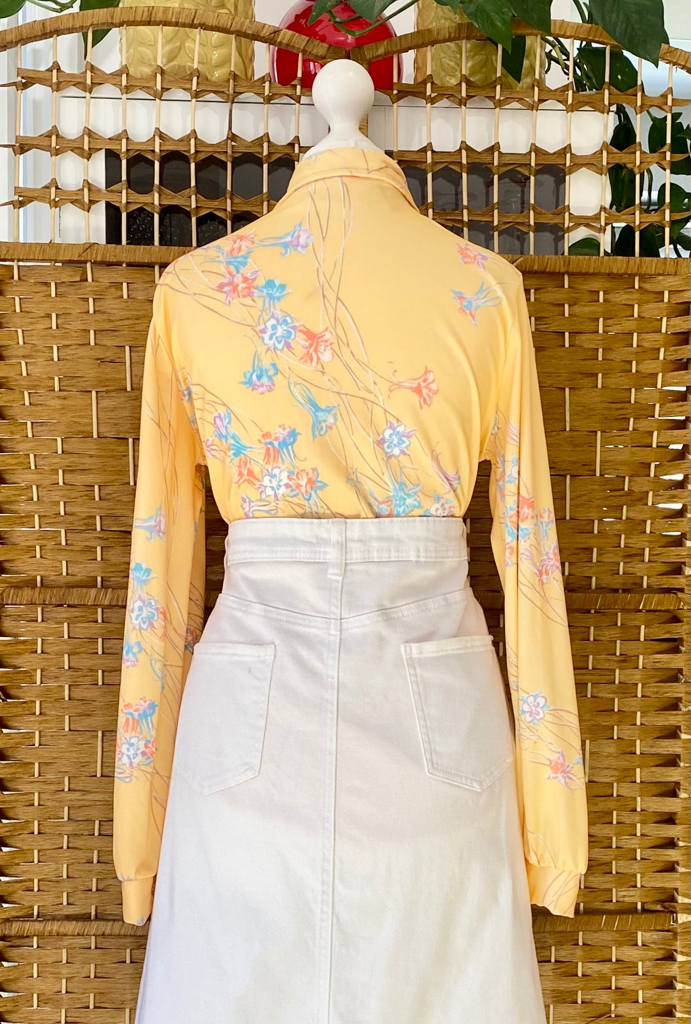 1970s Floral Tunic Top (UK 12)