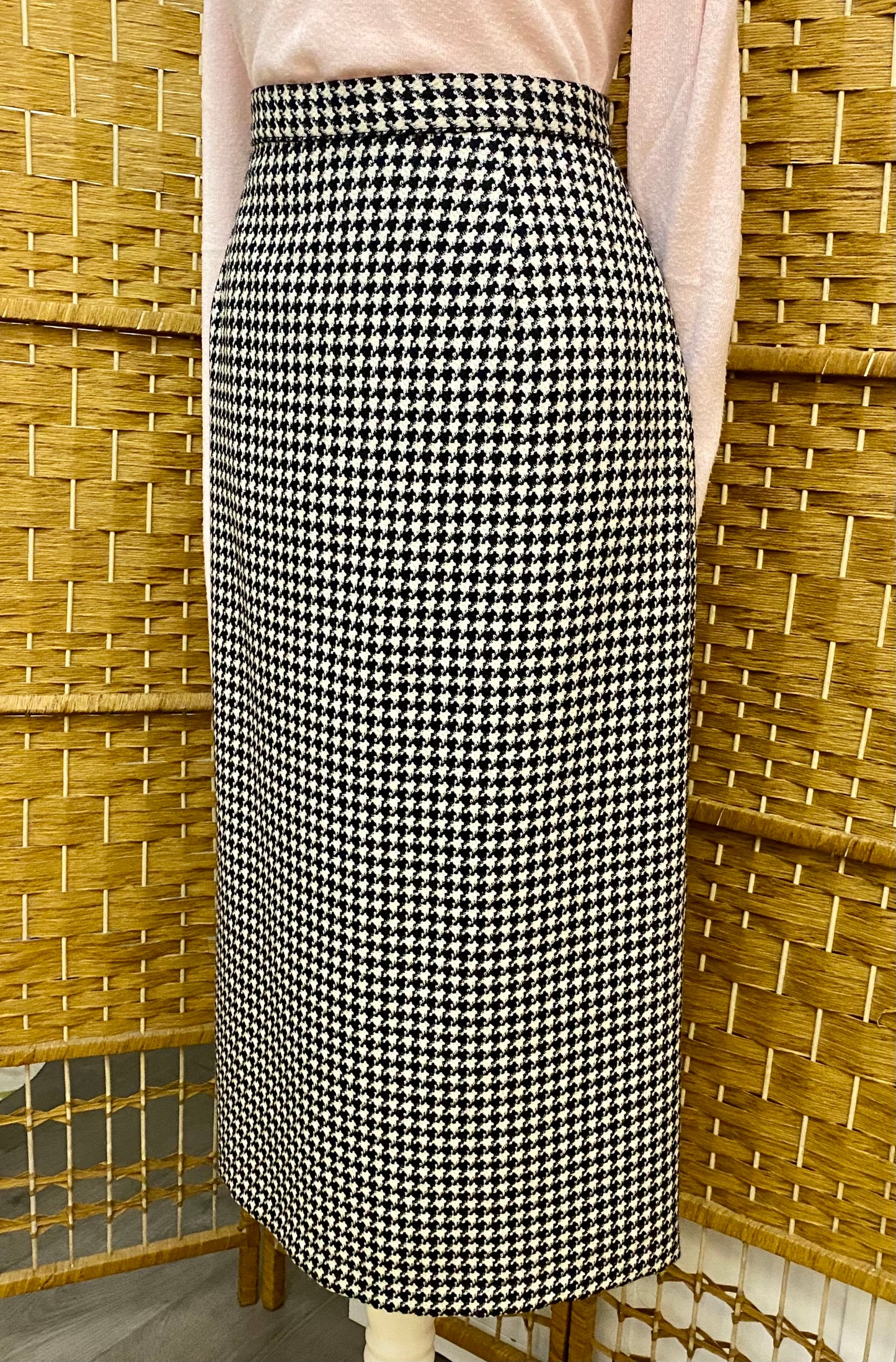 St Michael Wool Checked Skirt (UK 10)