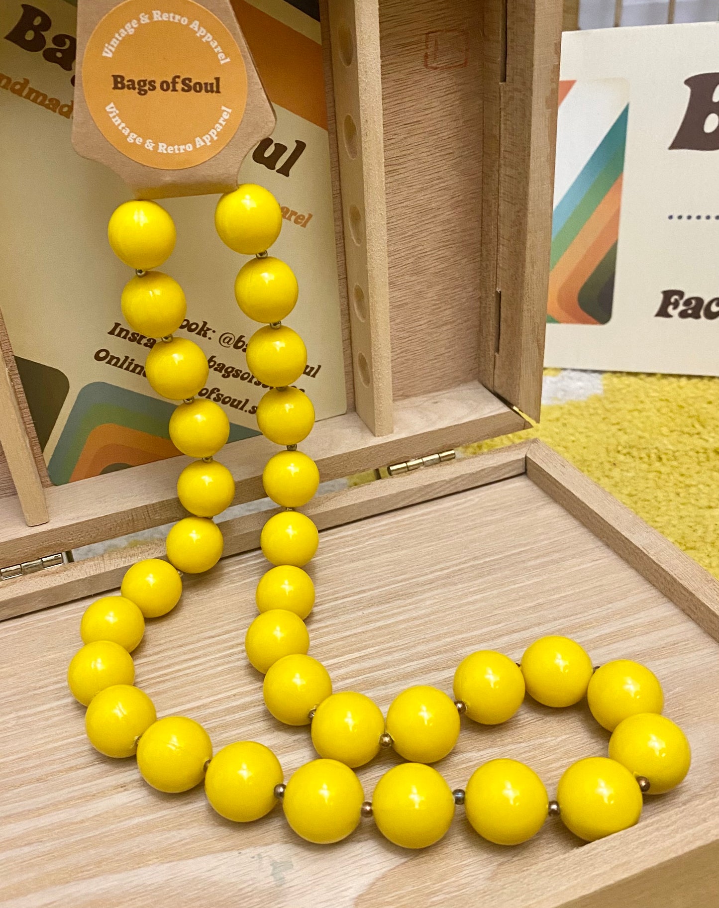 1980s Yellow Beads Set