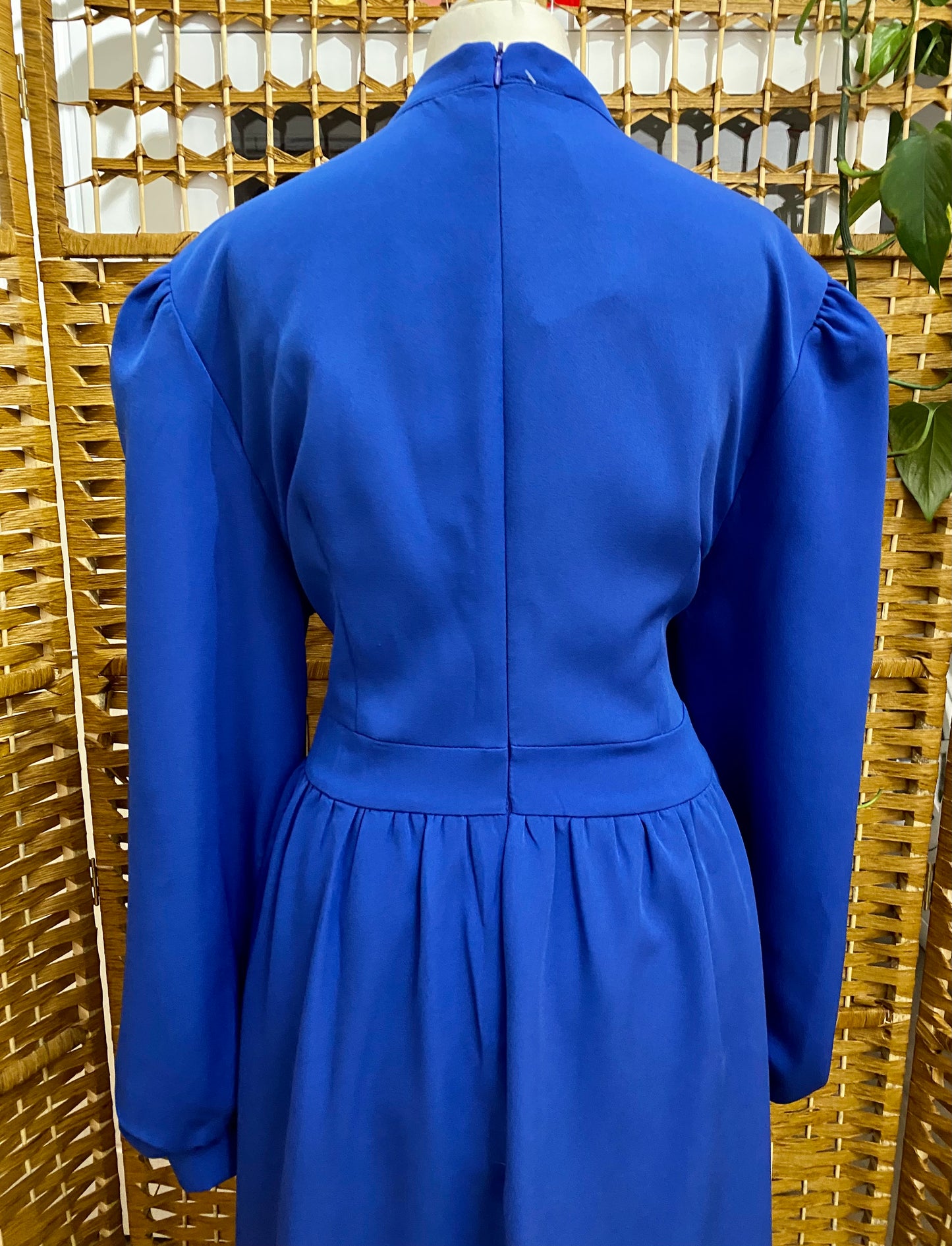 1970s Royal Blue Maxi-Dress (UK 12)