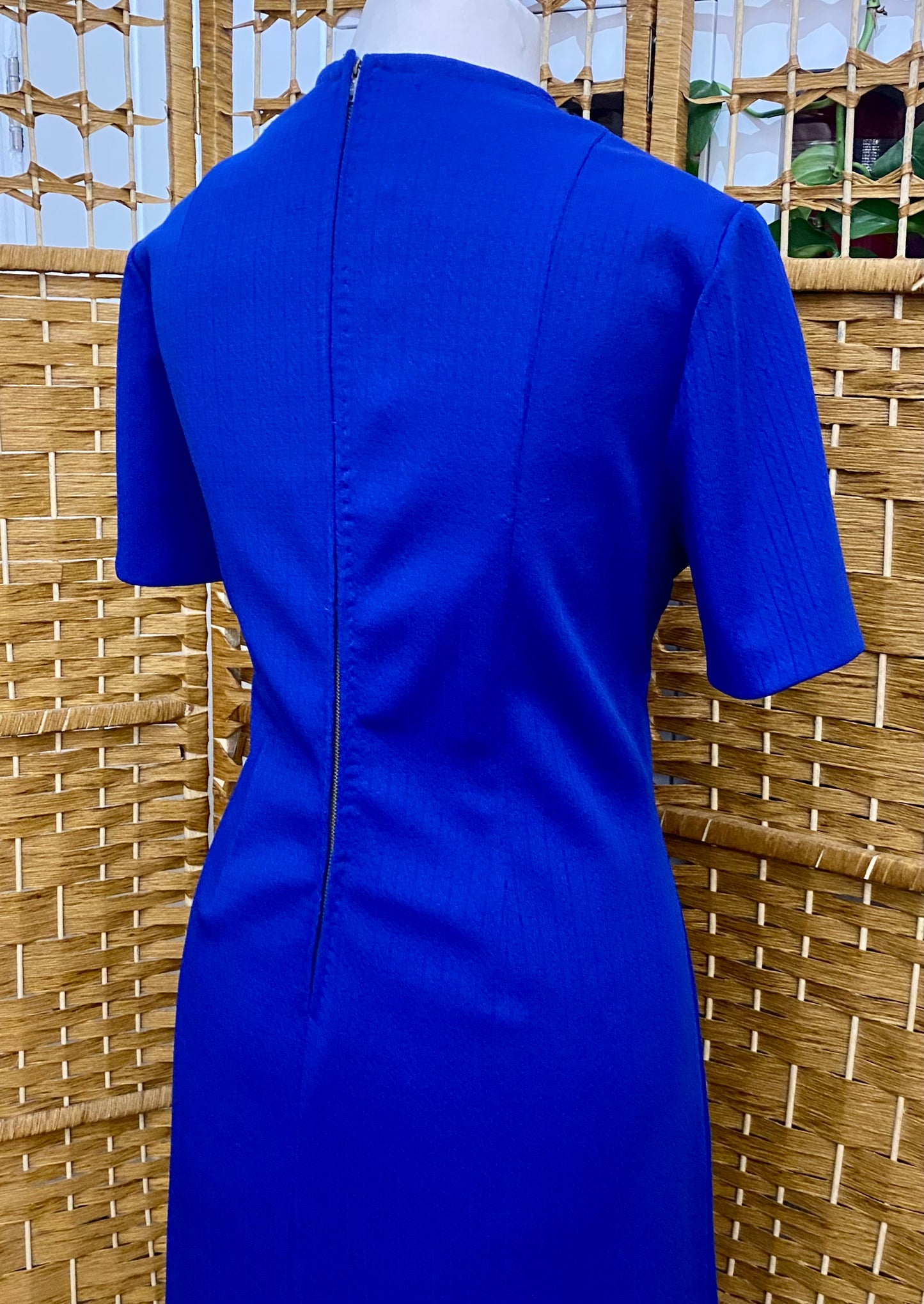 1960s Royal Blue Midi-Dress (UK 10)