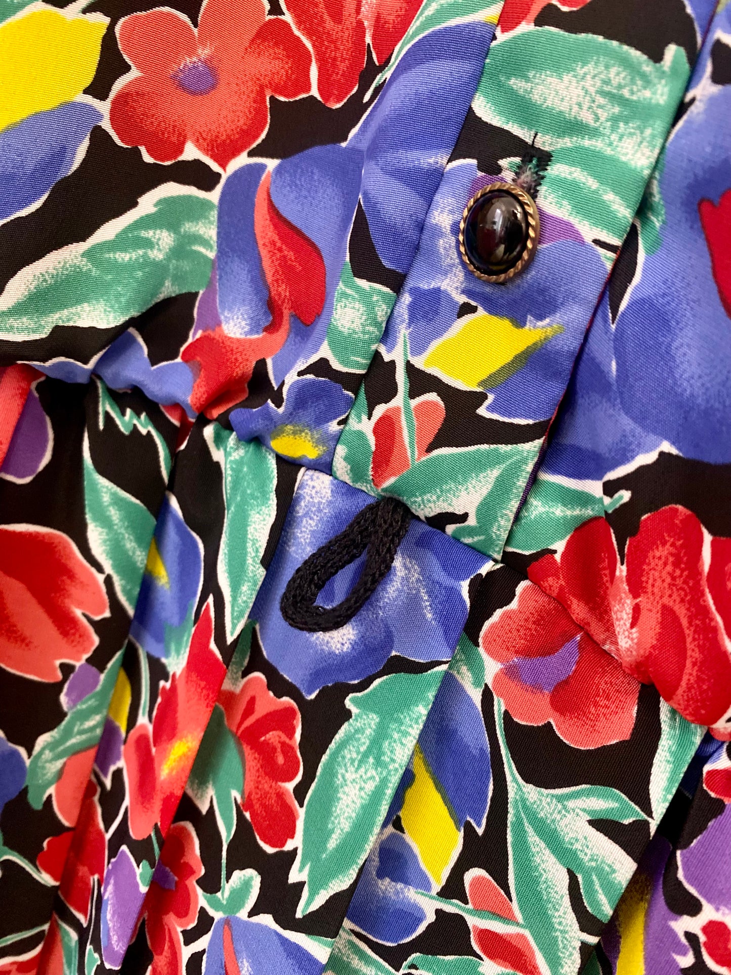 1980s C & A Floral ‘Tea’ Midi-Dress (UK 16)
