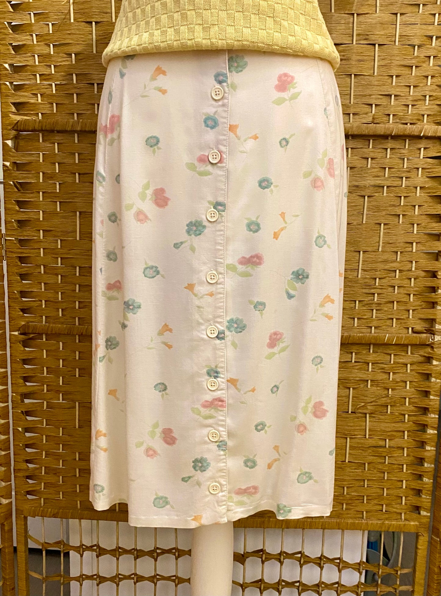 1980s Floral Skirt (UK 14)