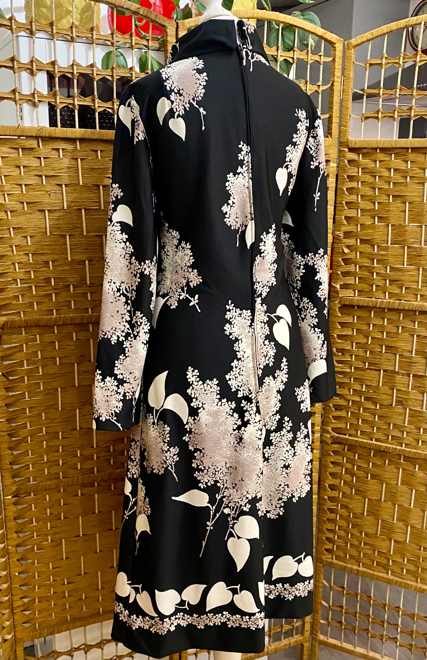 Leaf Print Midi-Dress (UK 10)