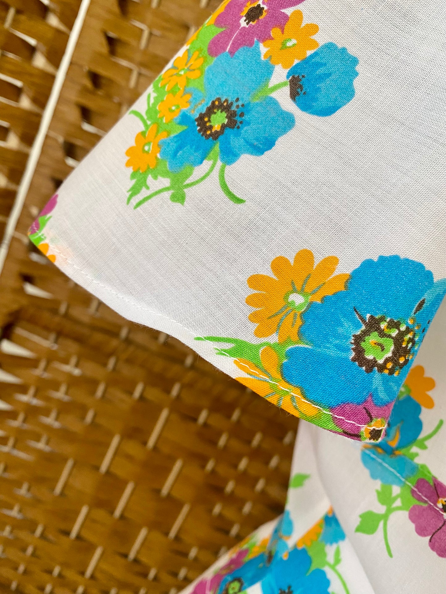 1970s Floral Mini Dress (UK 10)