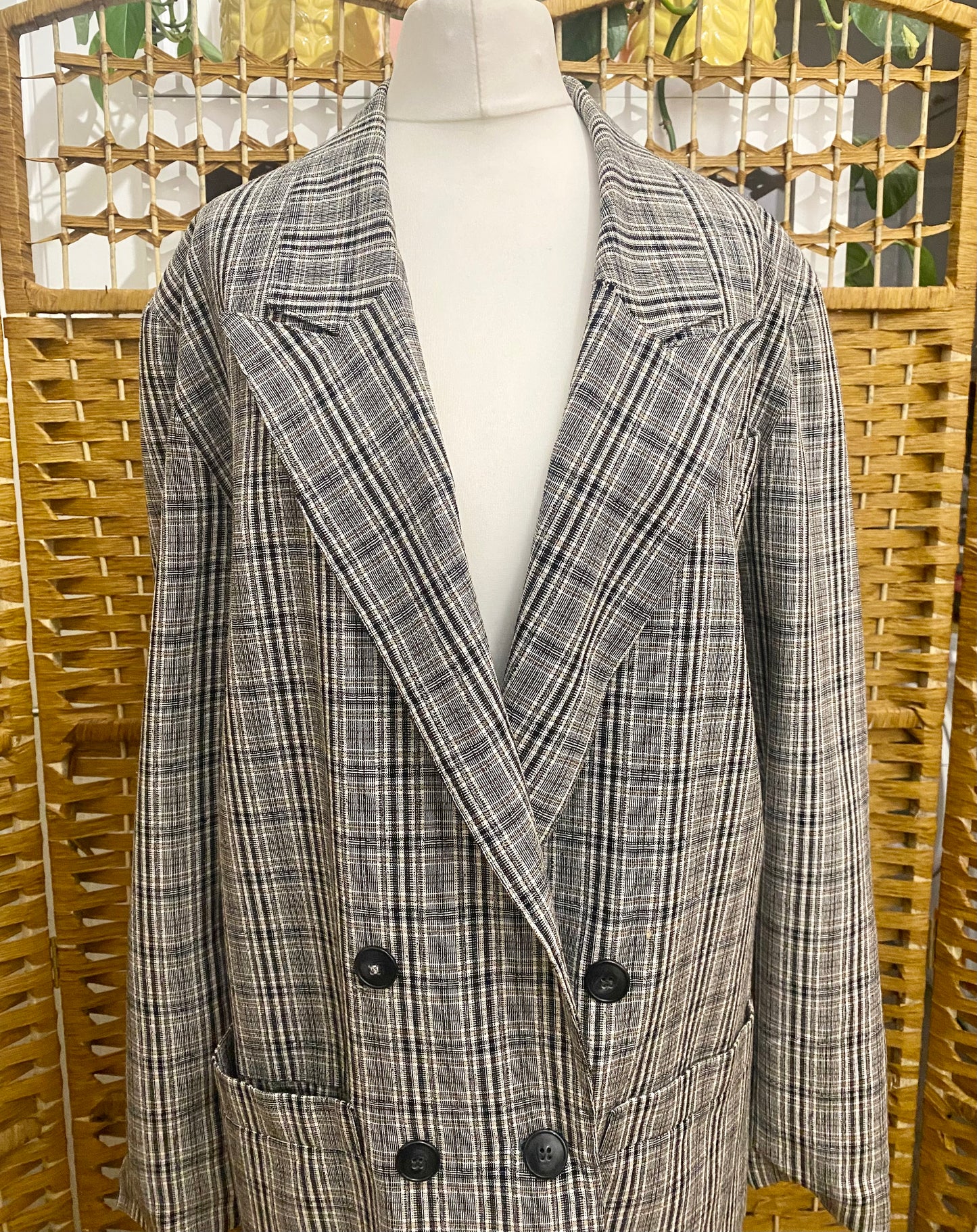 1980s Monochrome Jacket (UK 16)