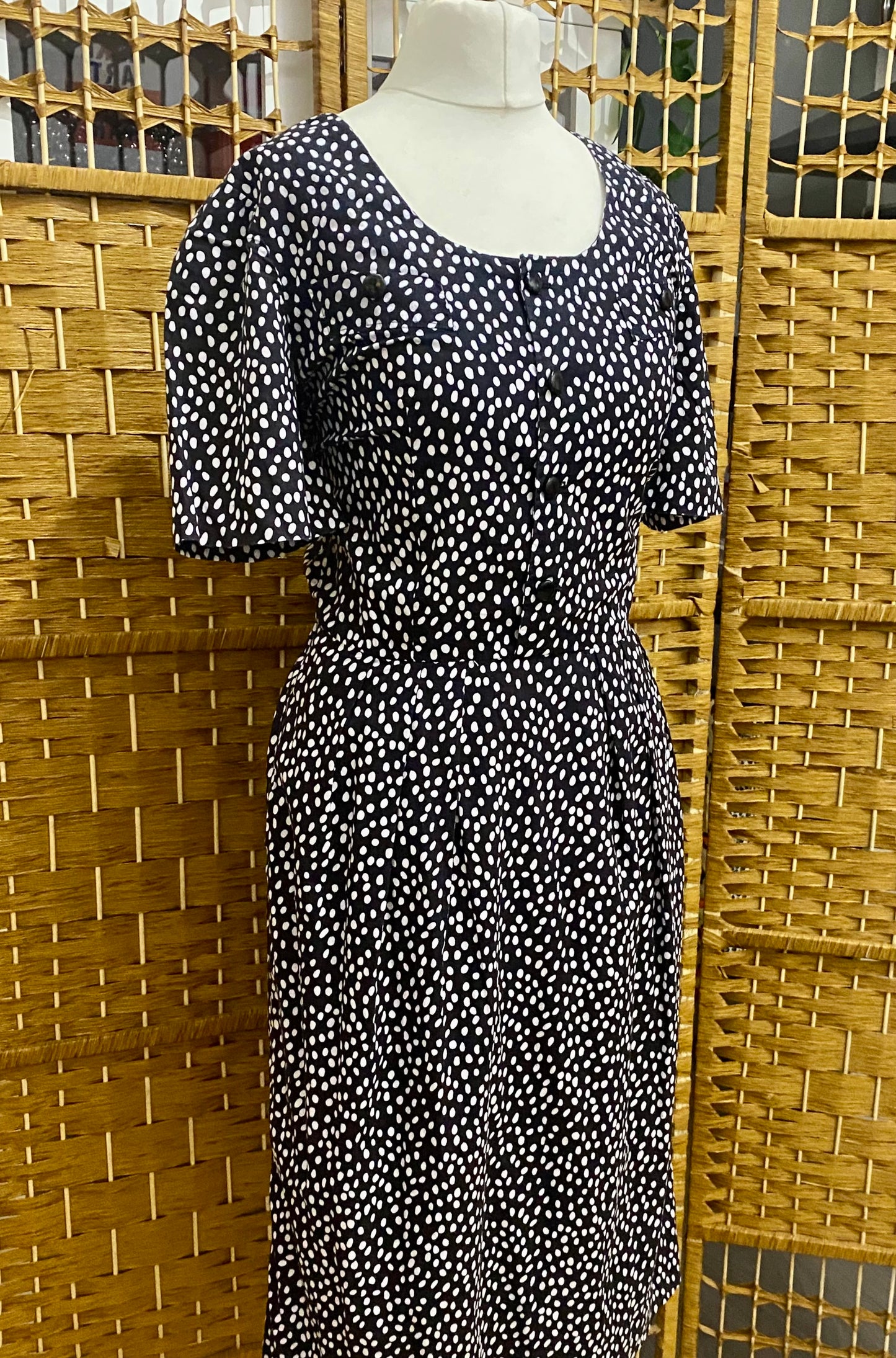 Monochrome Midi-Dress (UK 10)