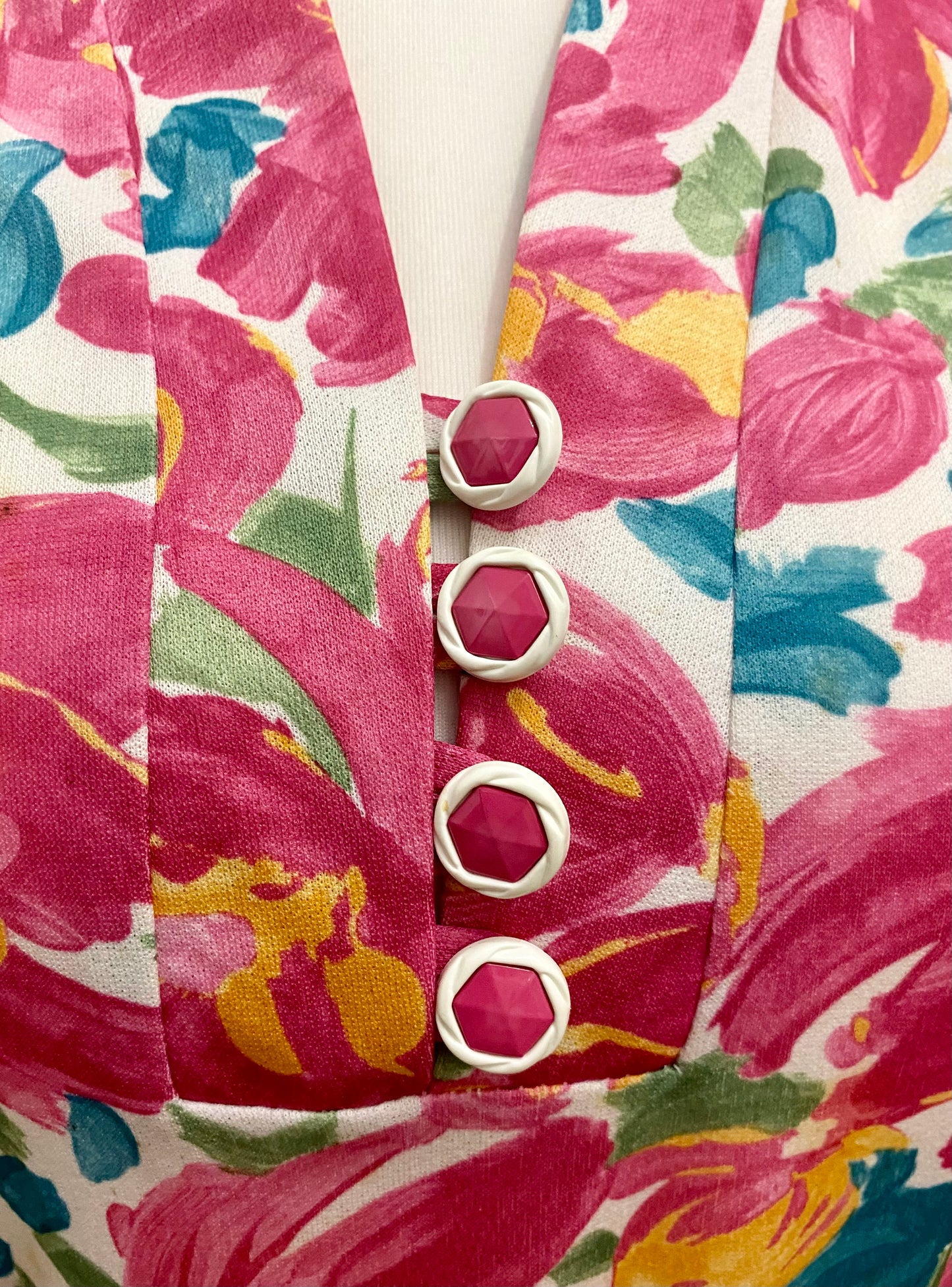 1980s Floral Tea Dress (UK 14)