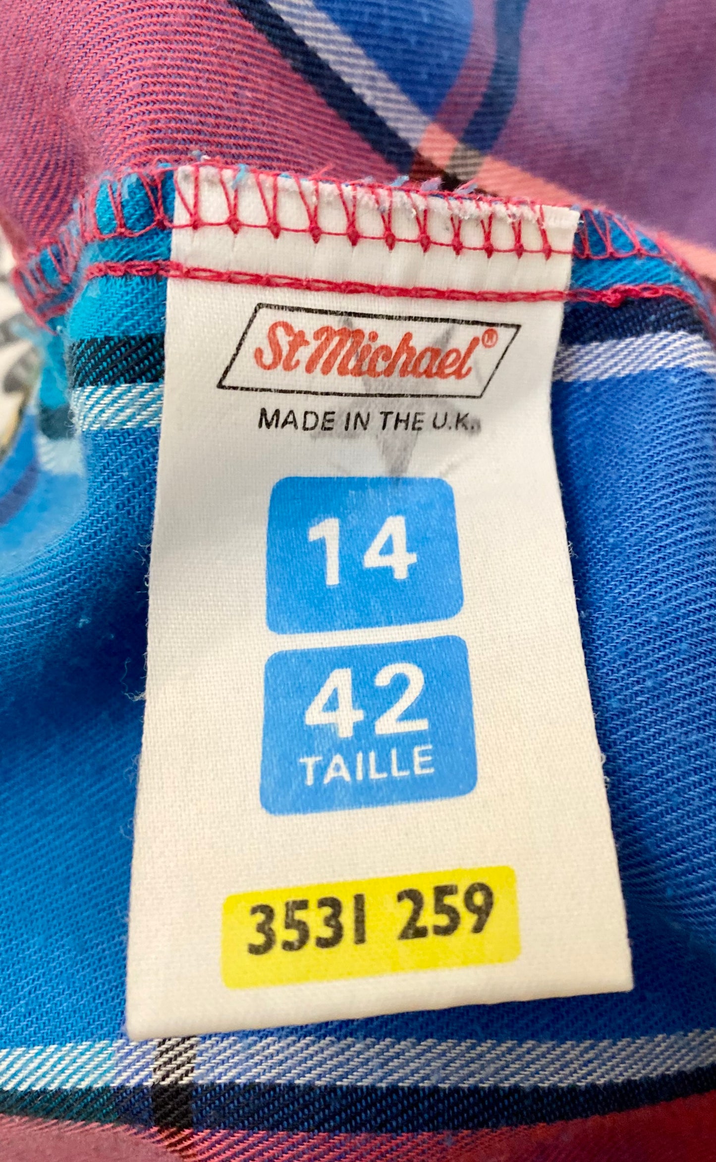 St Michael Checked Shirt (UK 16/18)