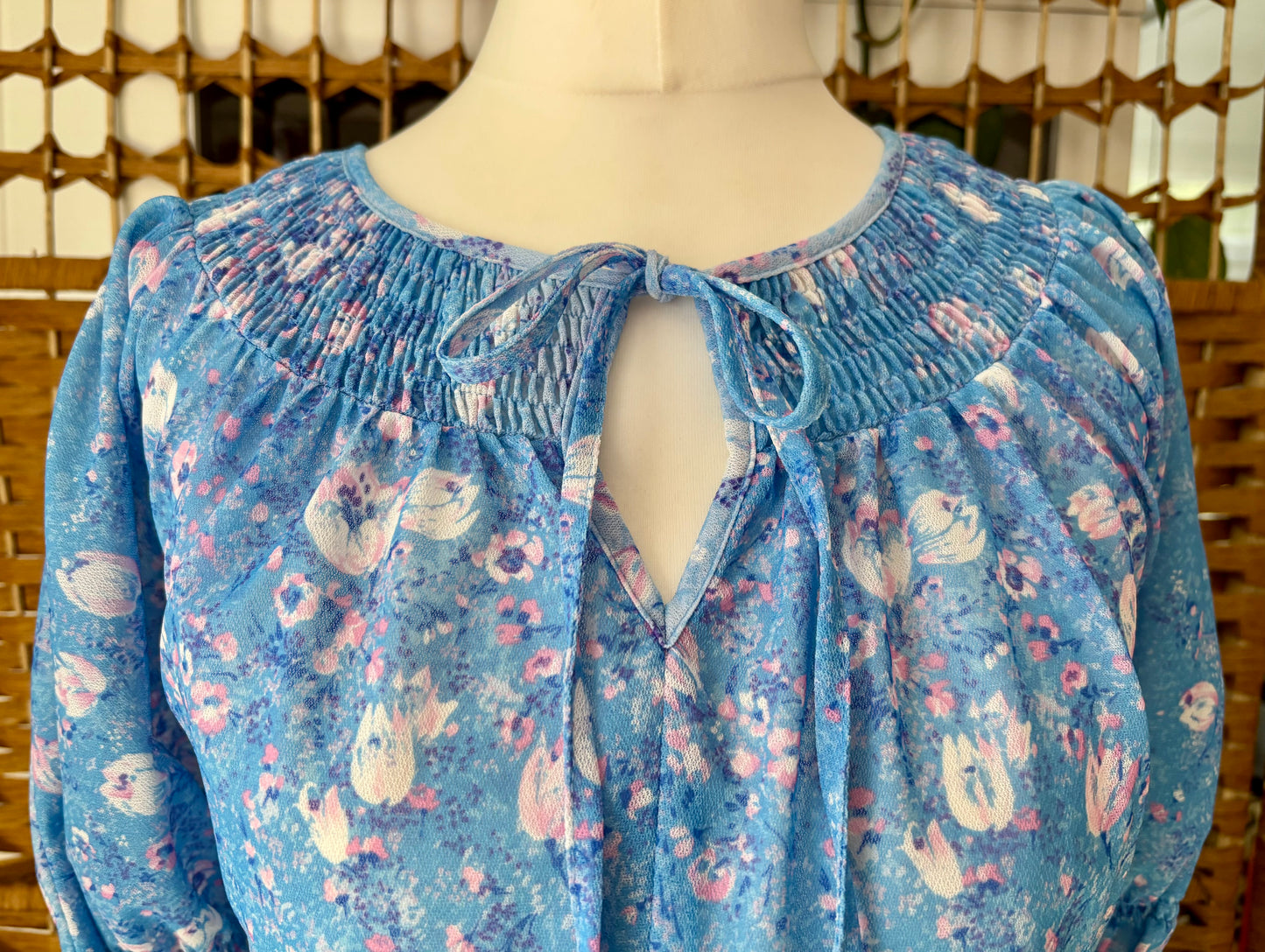 1980s C & A Floral Summer Dress (UK 10)