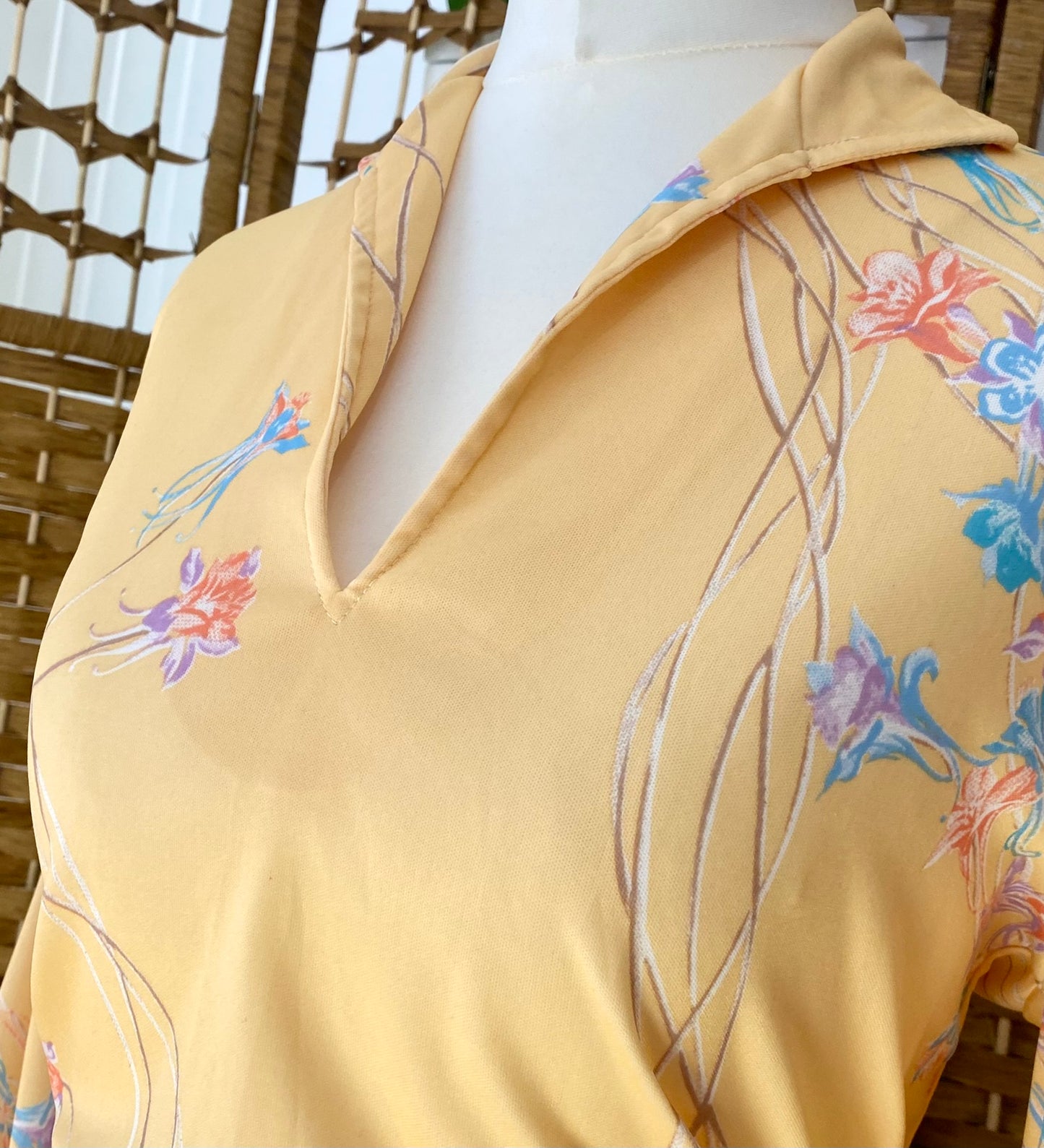 1970s Floral Tunic Top (UK 12)