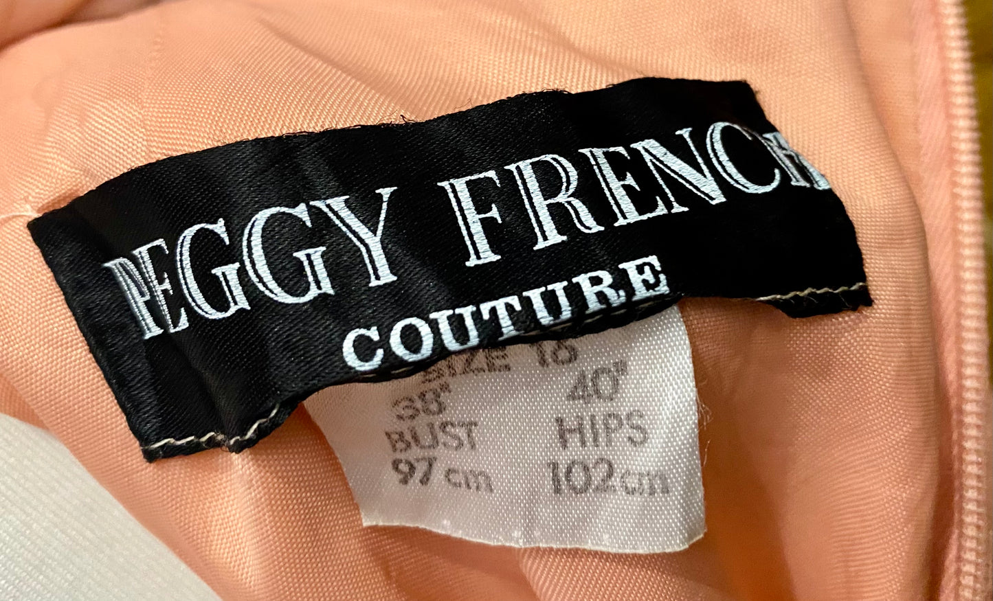 Peggy French Couture Coral Midi-Dress (UK 12)