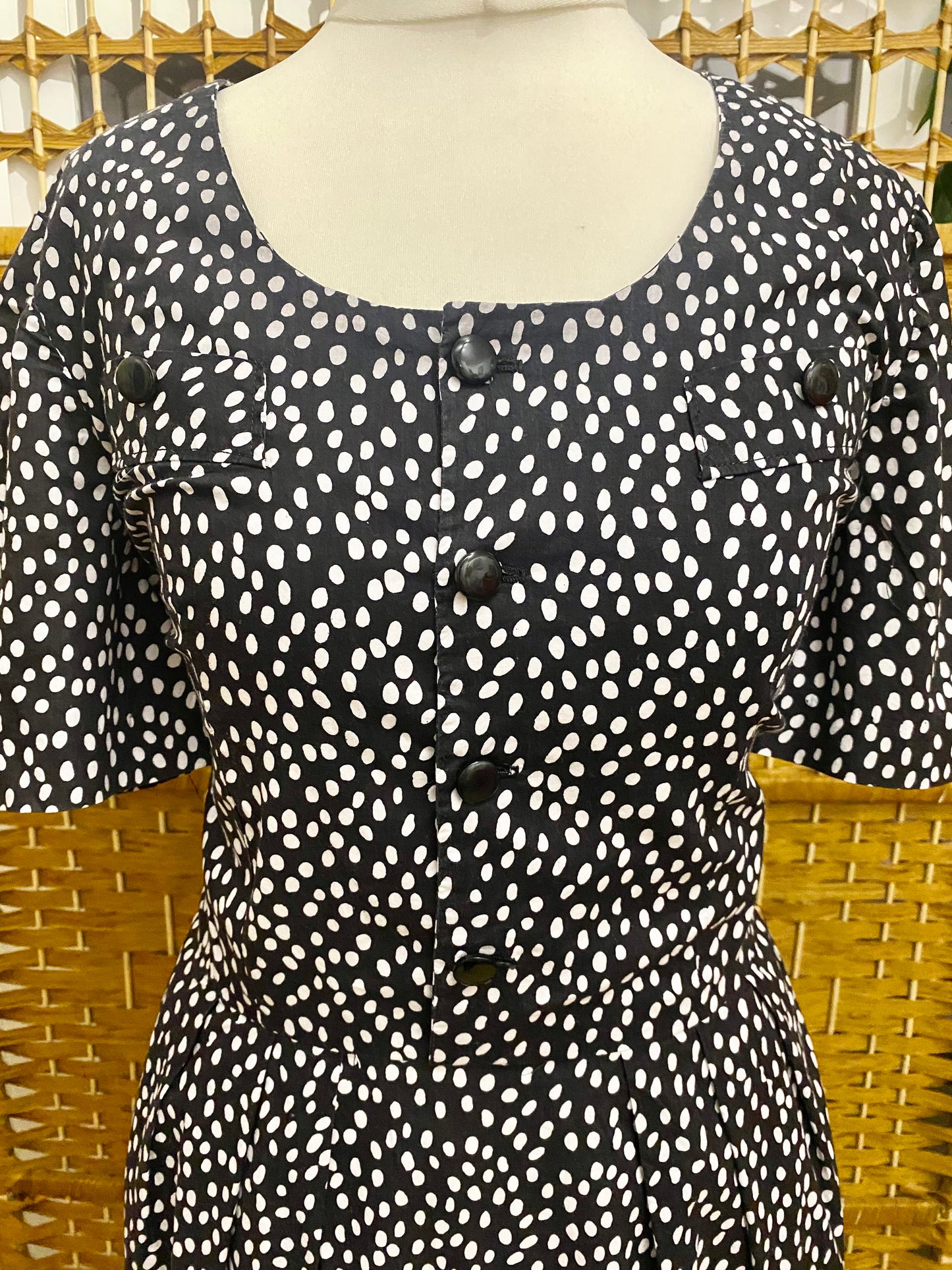 Monochrome Midi-Dress (UK 10)