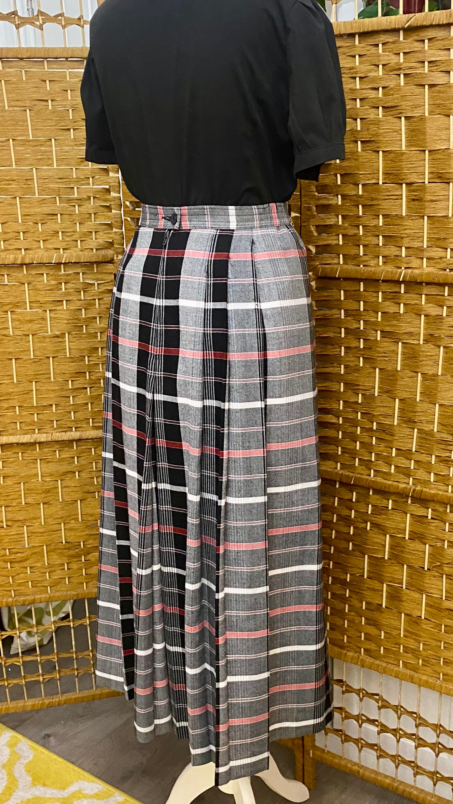 Brendella Checked Midi-Skirt (UK 12)