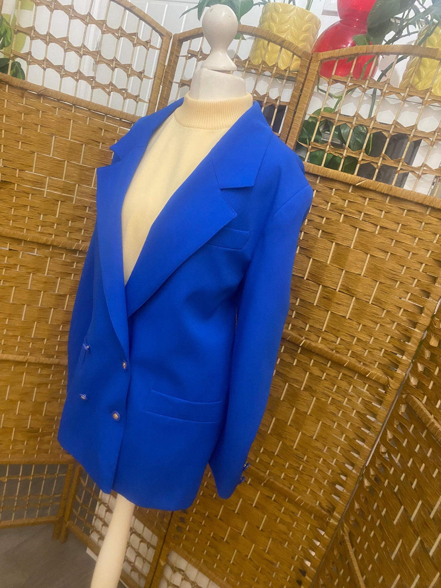 1980s Blue Blazer (UK 16)