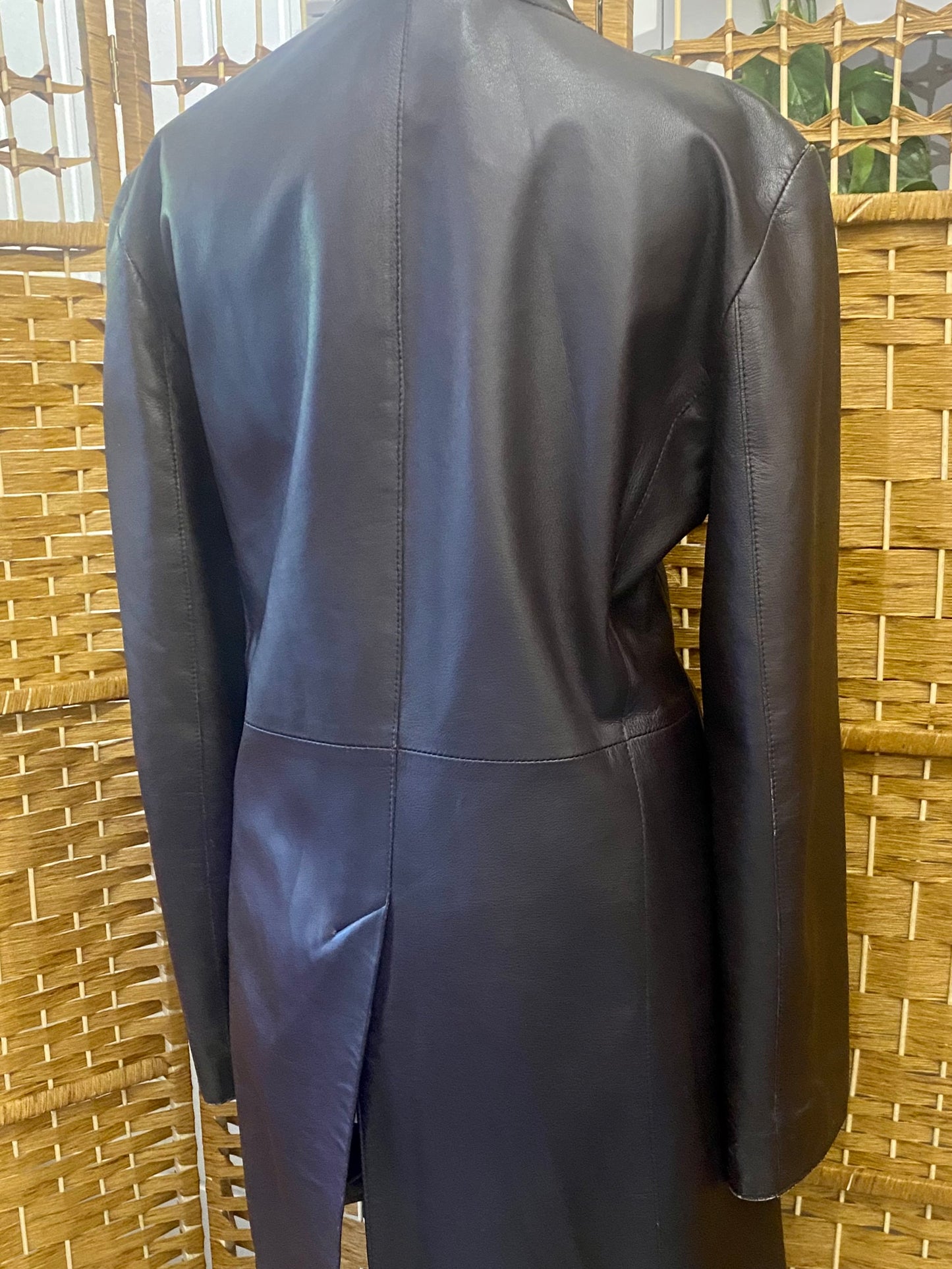 60s Dark Brown Leather Jacket (UK 12)