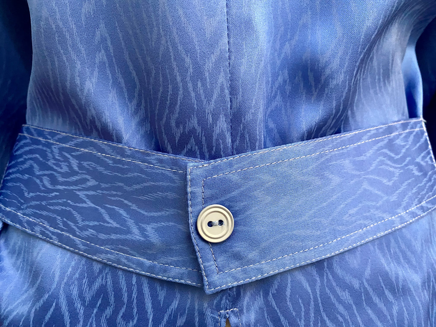1980s Royal Blue Blouse (UK 16)
