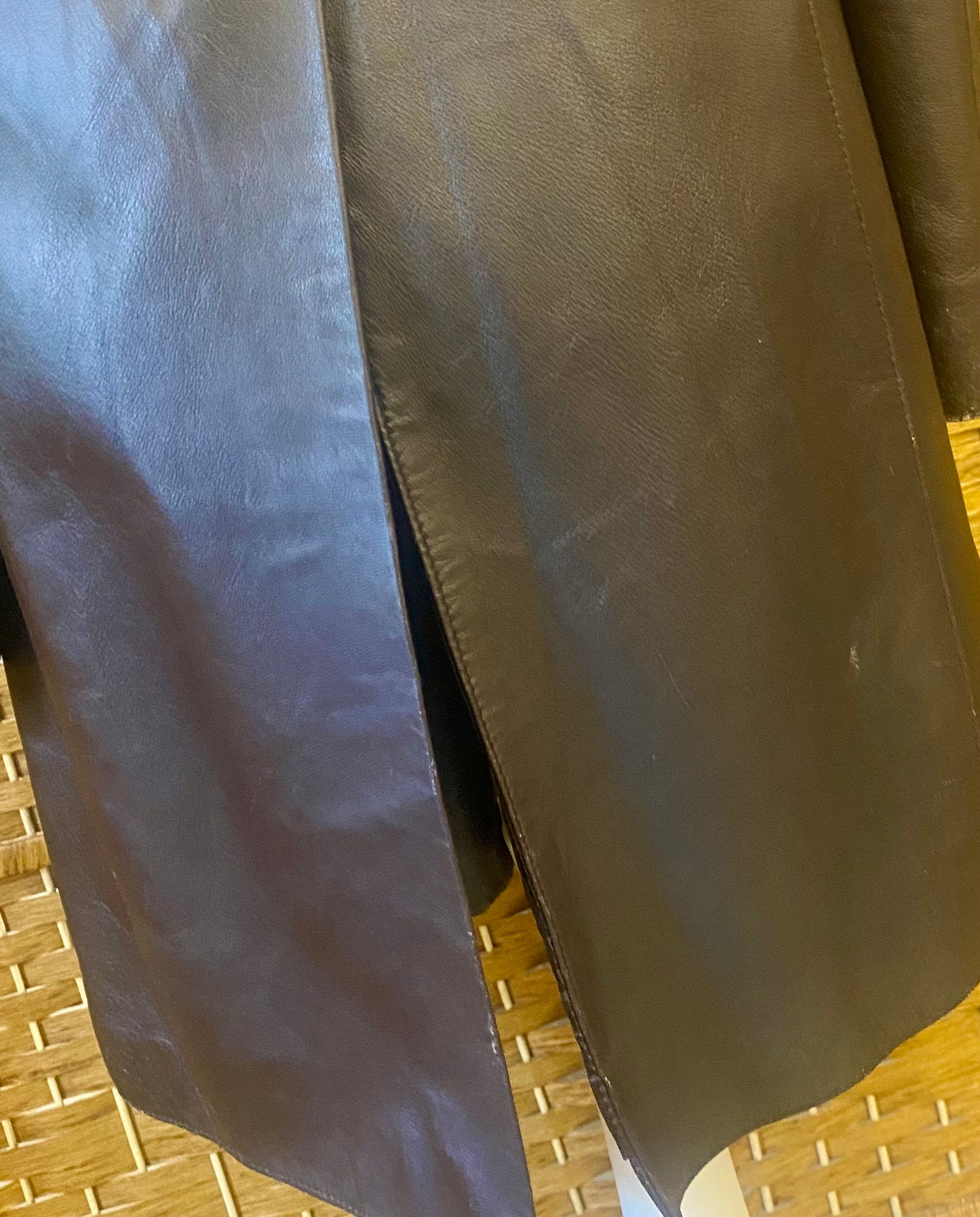 60s Dark Brown Leather Jacket (UK 12)