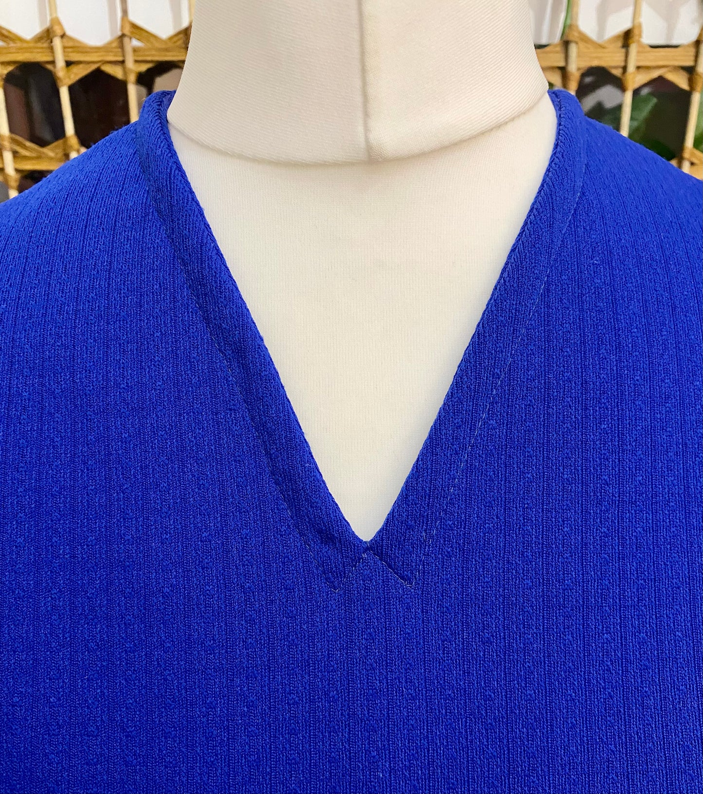 1960s Royal Blue Midi-Dress (UK 10)