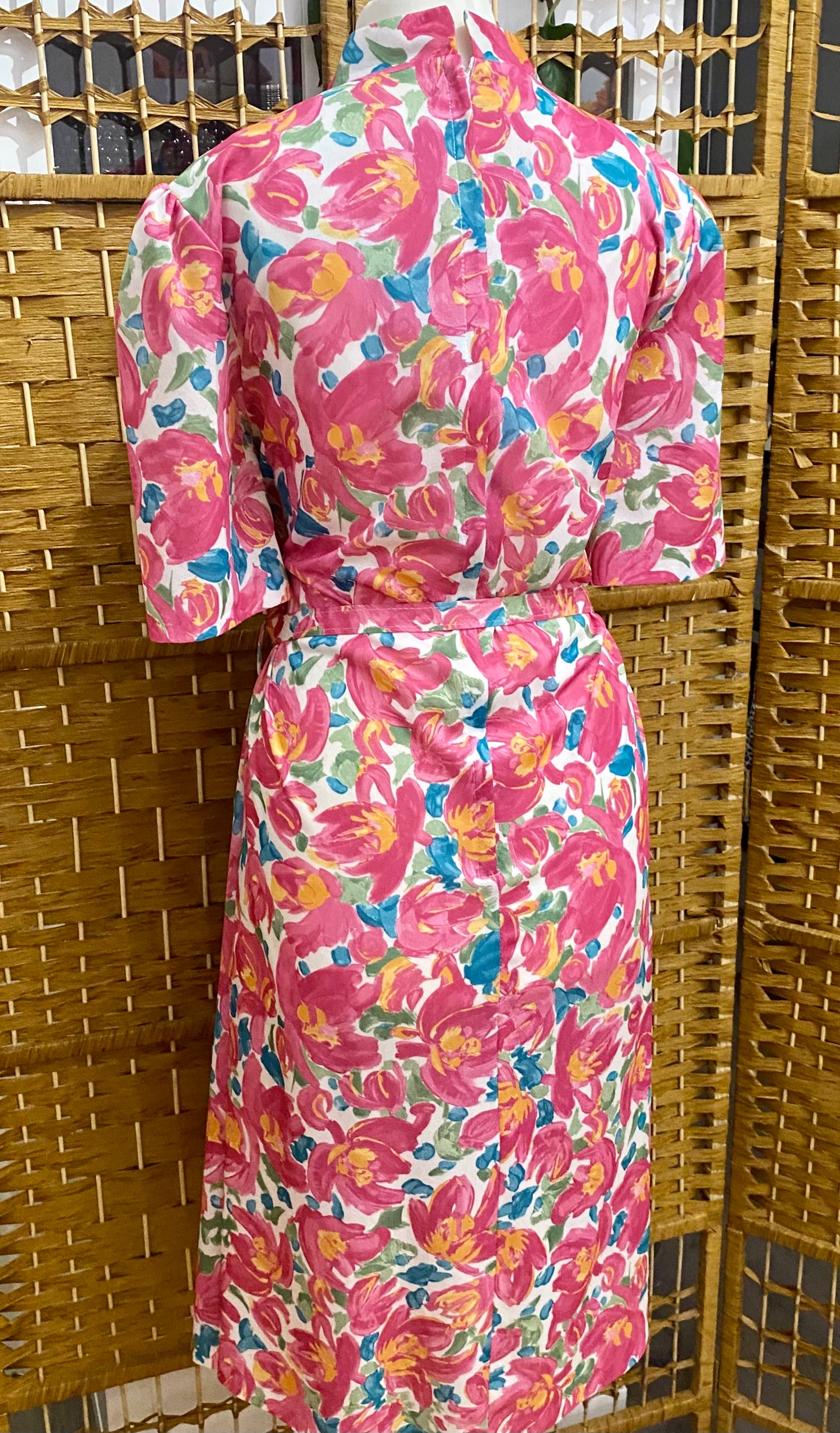 1980s Floral Tea Dress (UK 14)