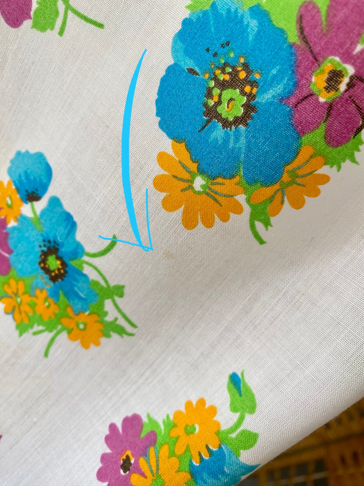 1970s Floral Mini Dress (UK 10)