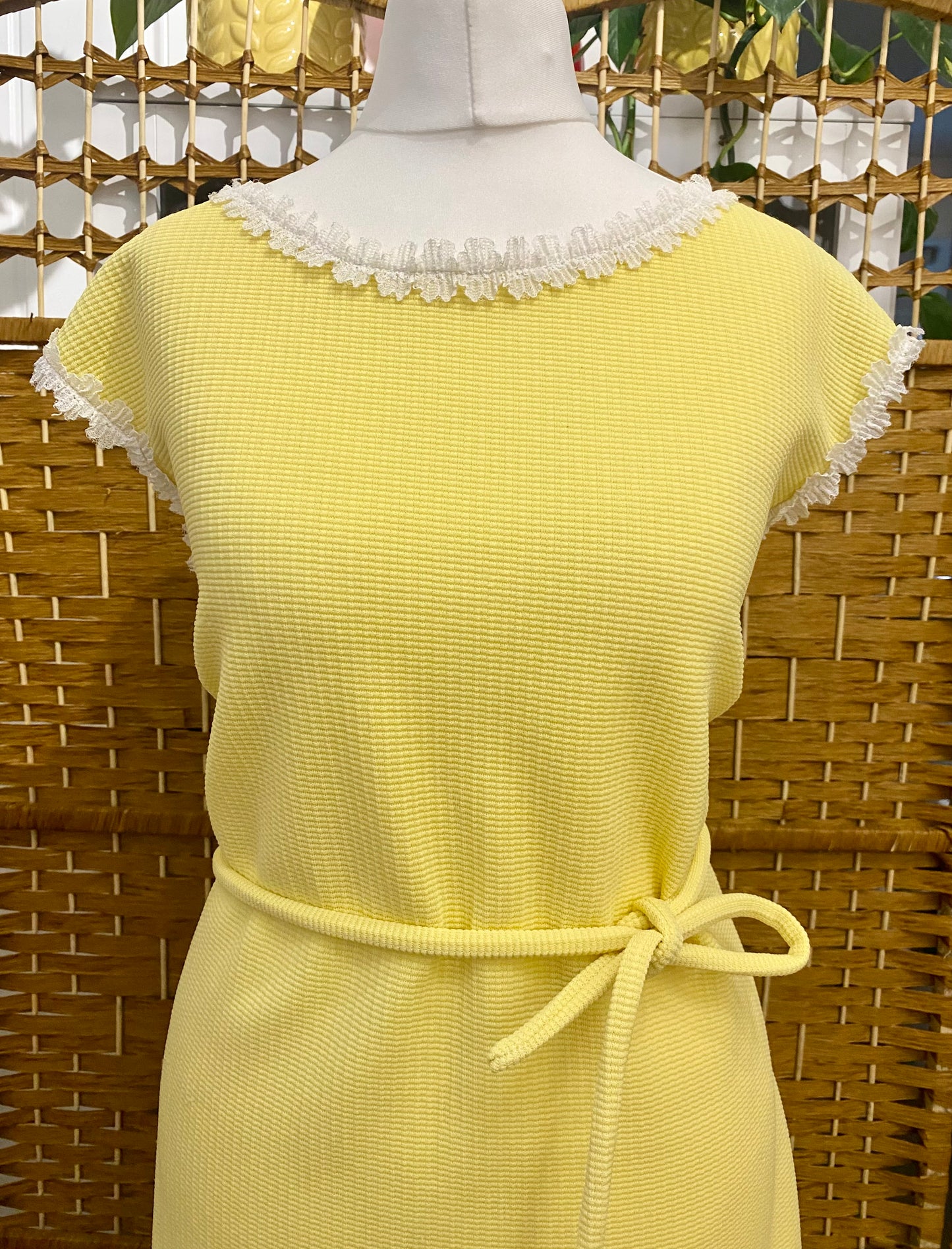 1960s Yellow Midi-Dress (UK 12)