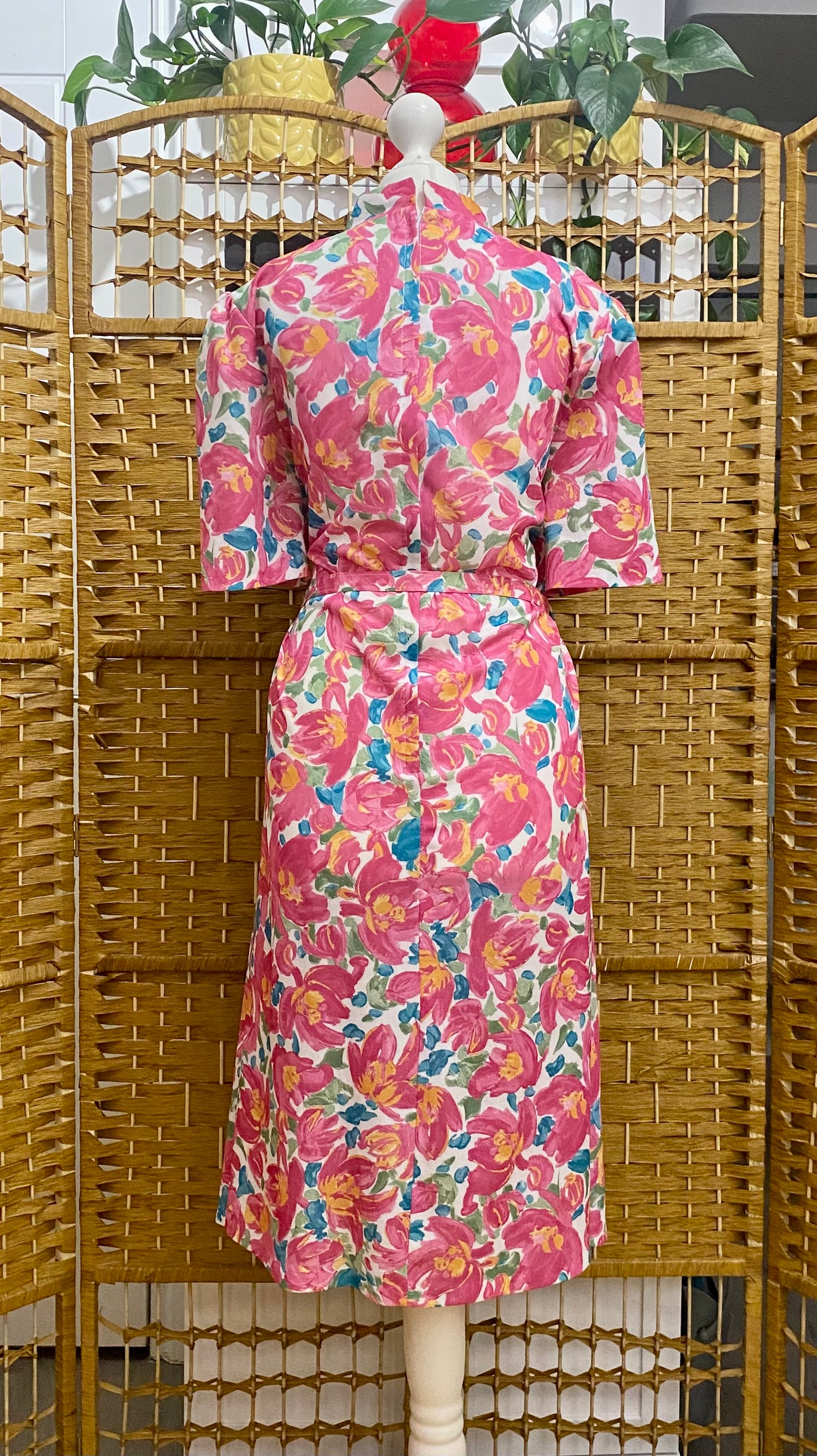 1980s Floral Tea Dress (UK 14)