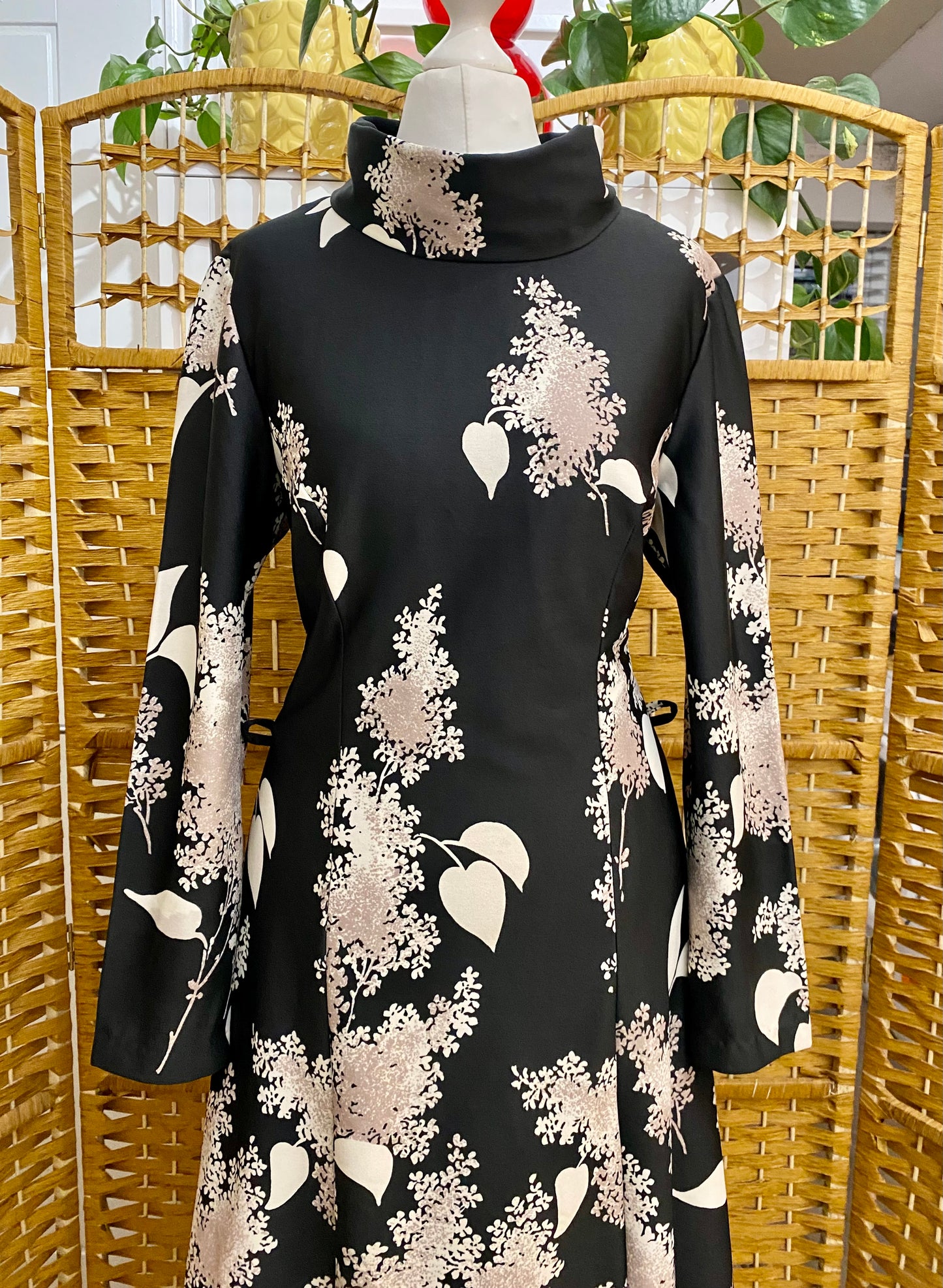 Leaf Print Midi-Dress (UK 10)