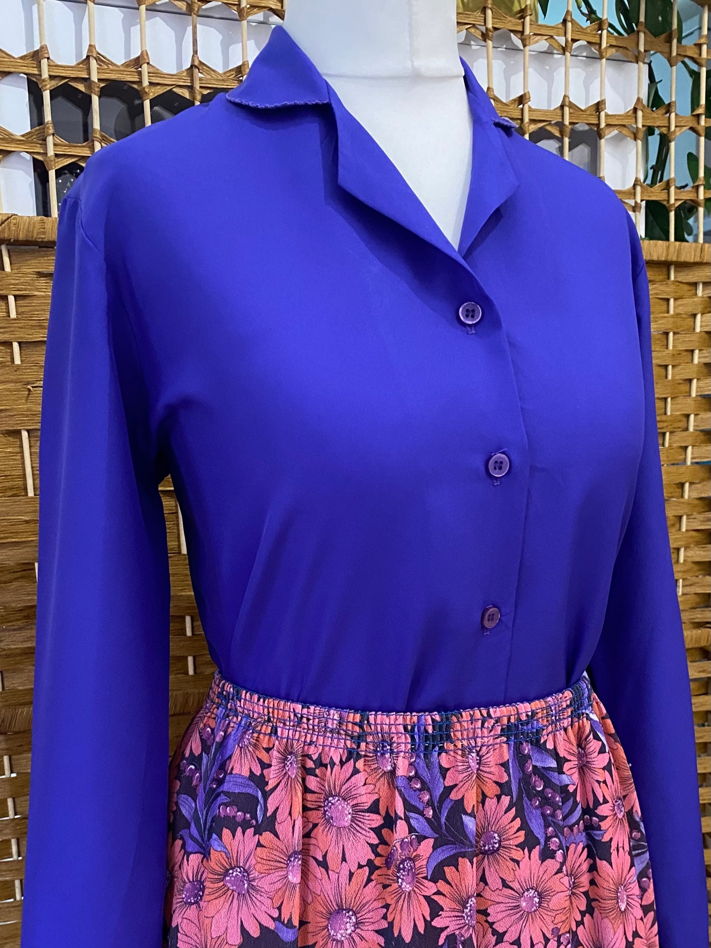 1970s Bonworth Purple Blouse (UK 12)