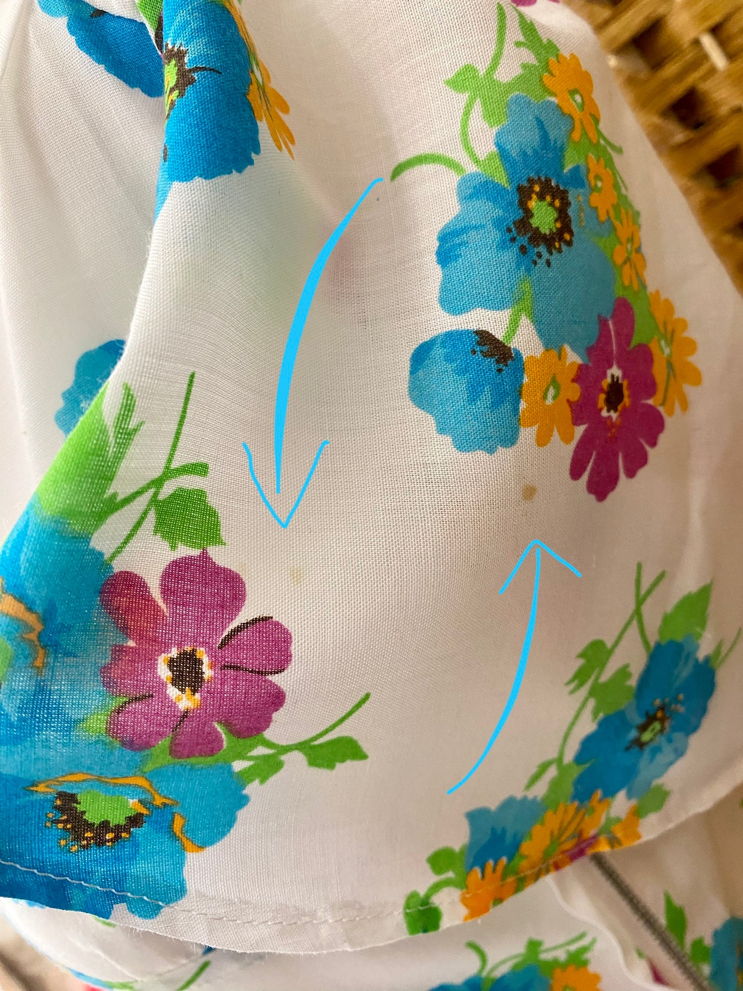 1970s Floral Mini Dress (UK 10)
