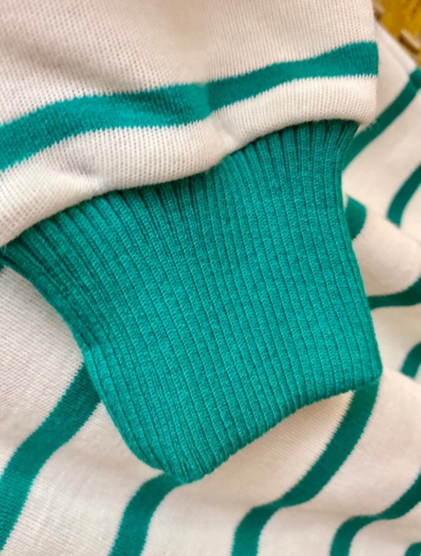 1980s Canada by C & A Striped Sweatshirt (UK 16)