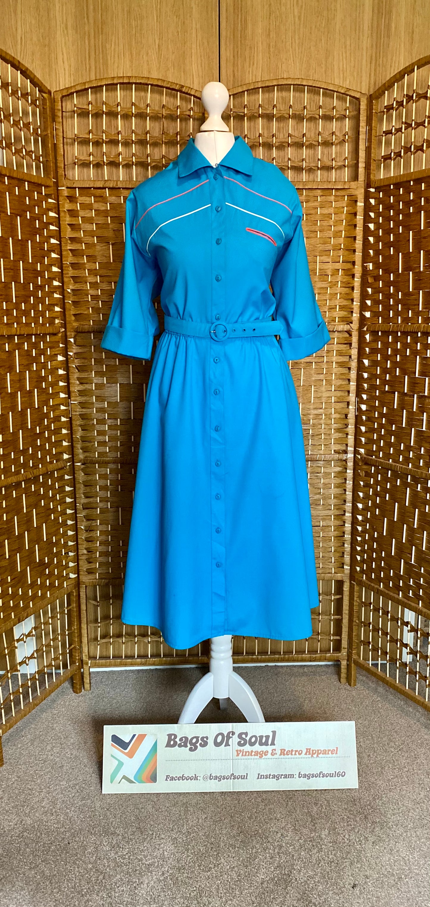 1980s Shirt Dress (UK 8)