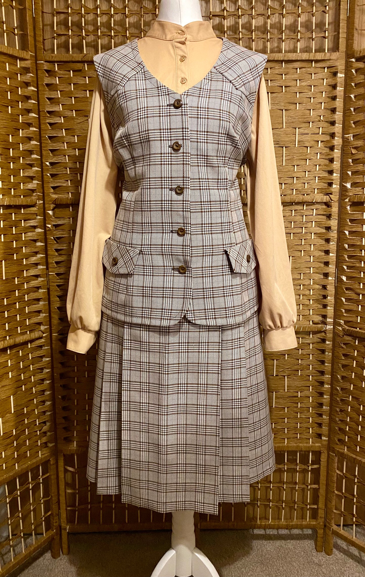 1970s St Michael Skirt Suit (UK 12/14)