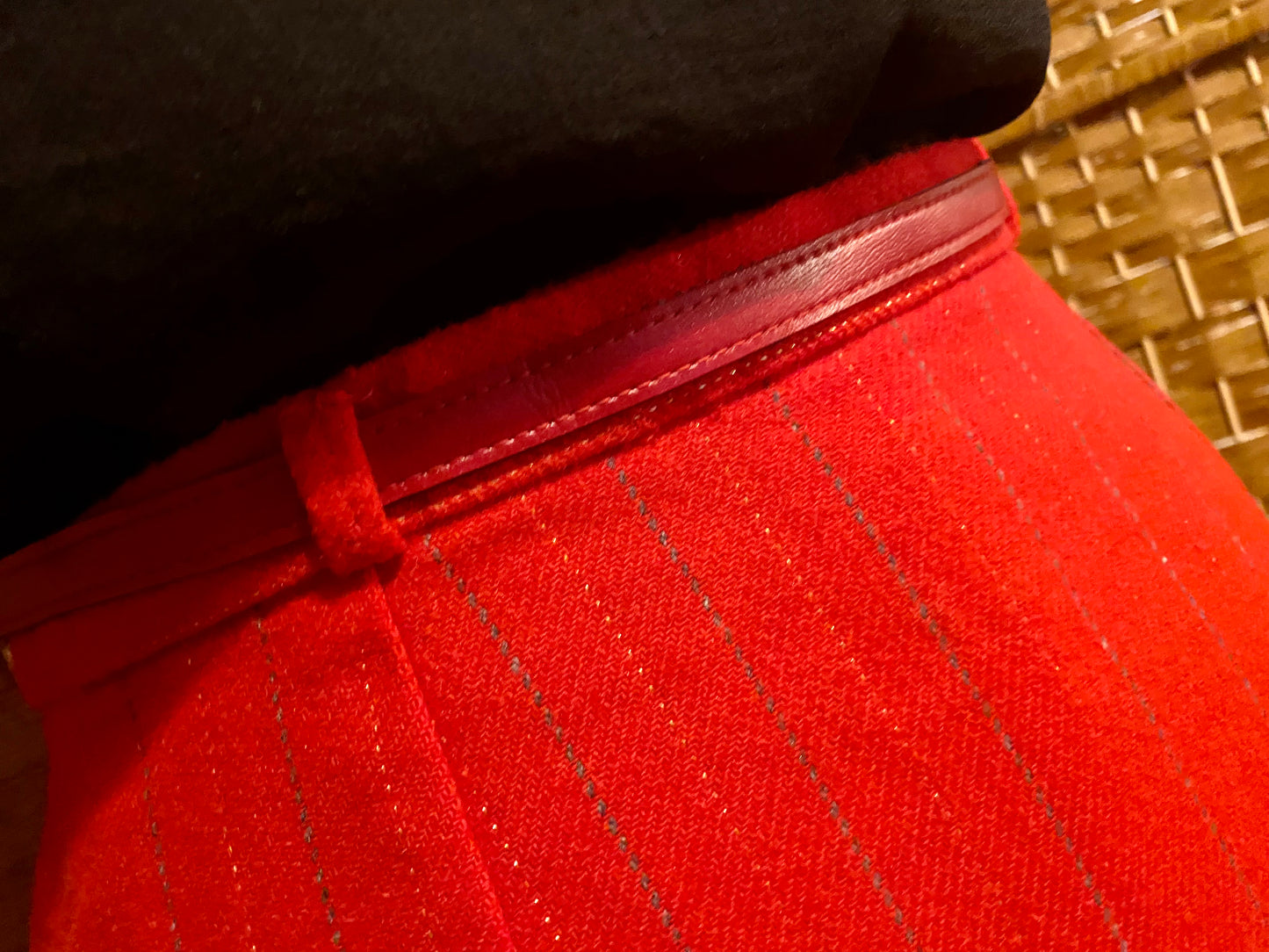 1980s Red Pencil Skirt (UK 6-8)