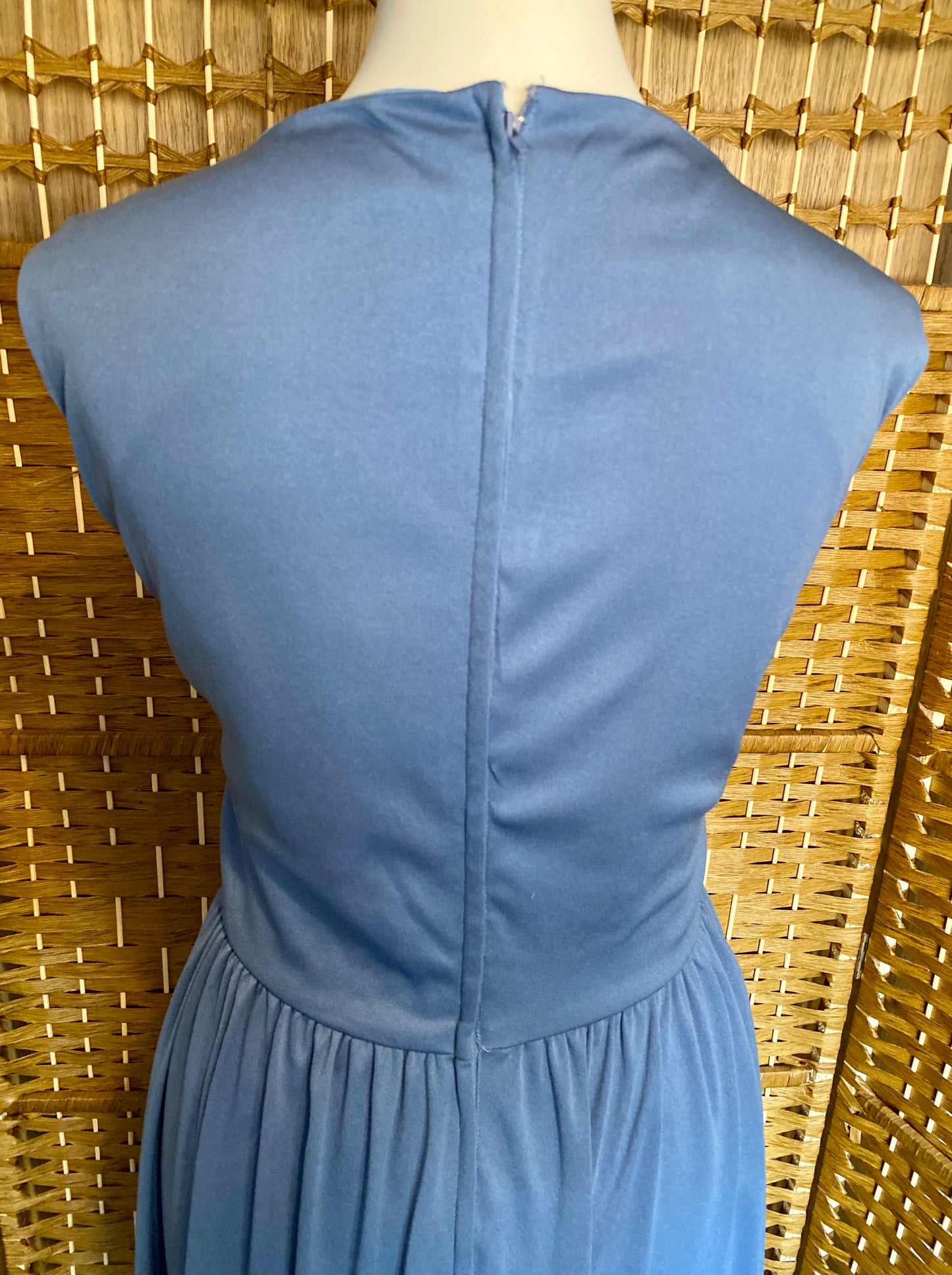 1970s Blue Maxi-Dress (UK 10)