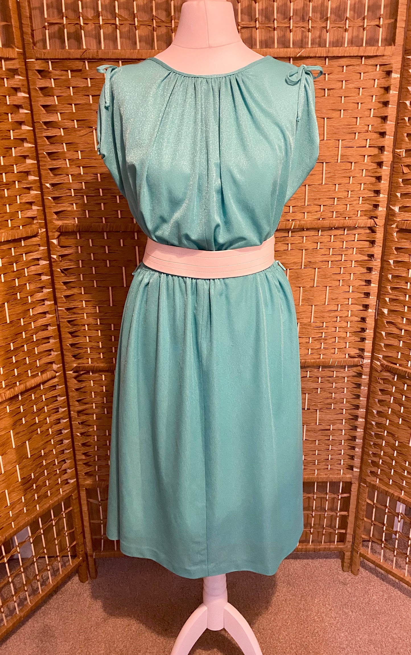 Green ‘Disco’ Midi-Dress (UK 8-10)