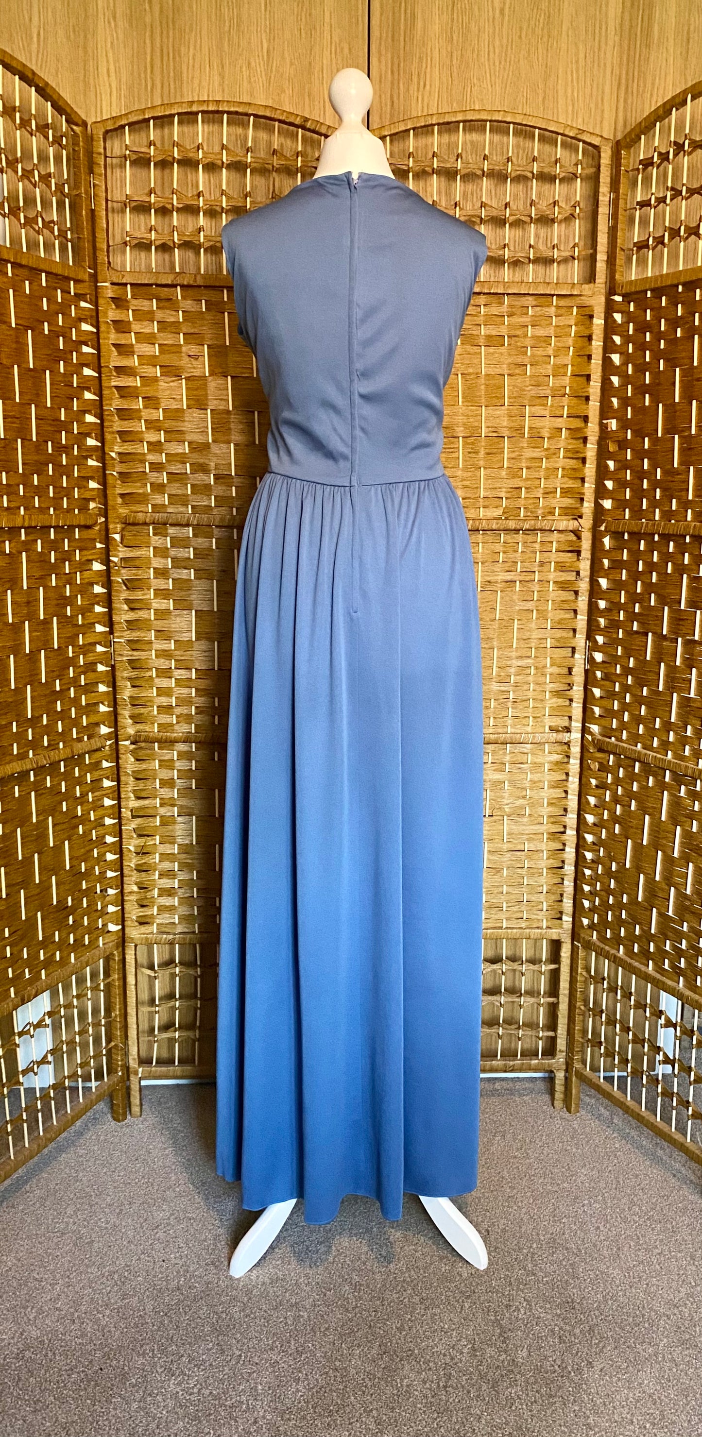 1970s Blue Maxi-Dress (UK 10)