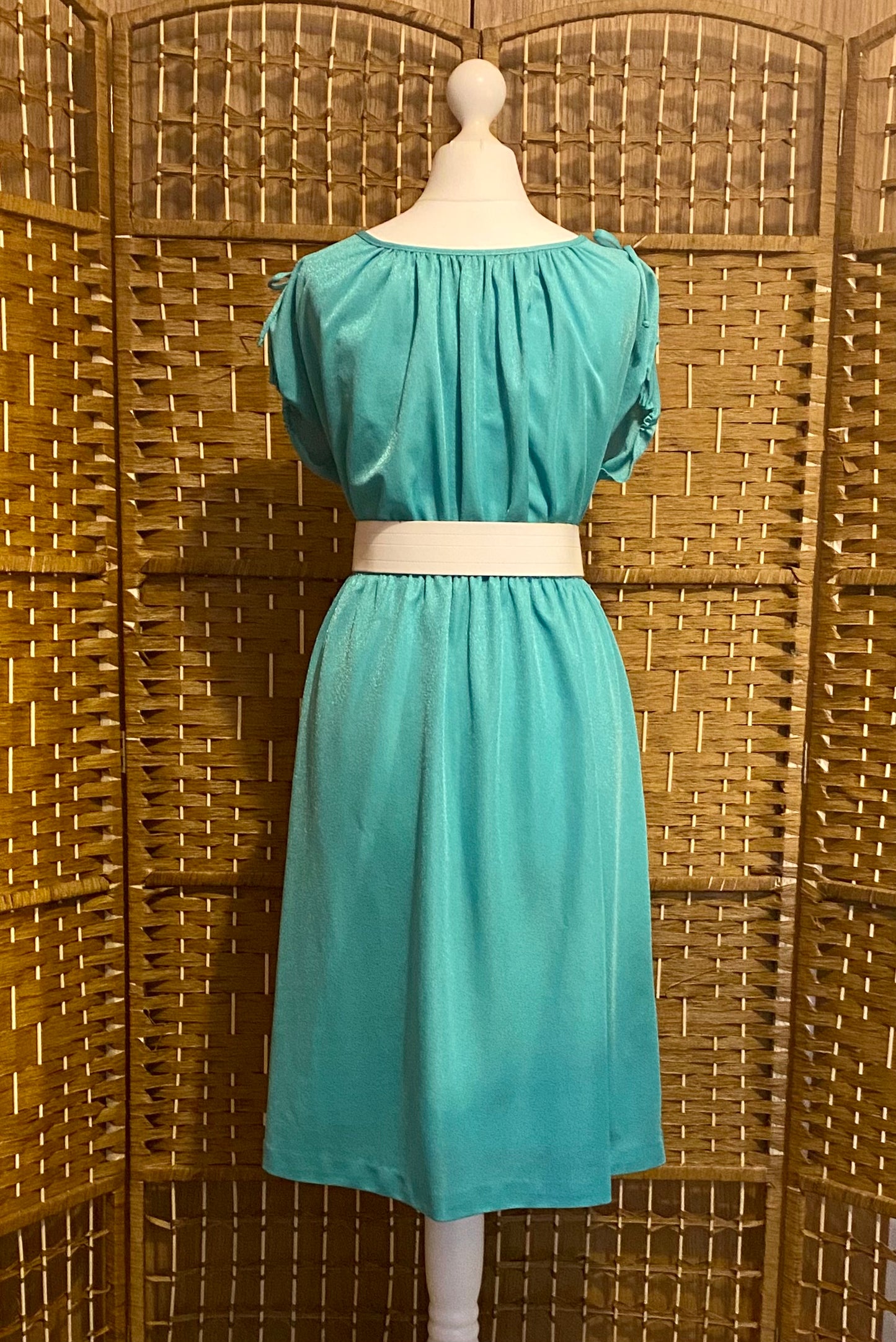 Green ‘Disco’ Midi-Dress (UK 8-10)