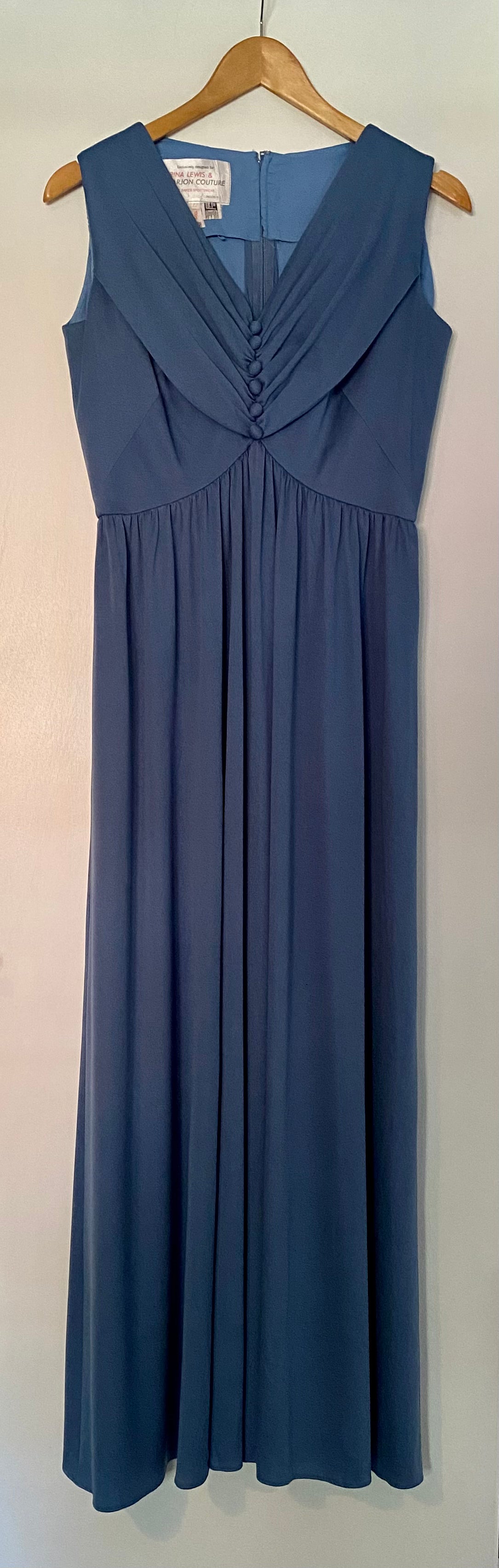 1970s Blue Maxi-Dress (UK 10)