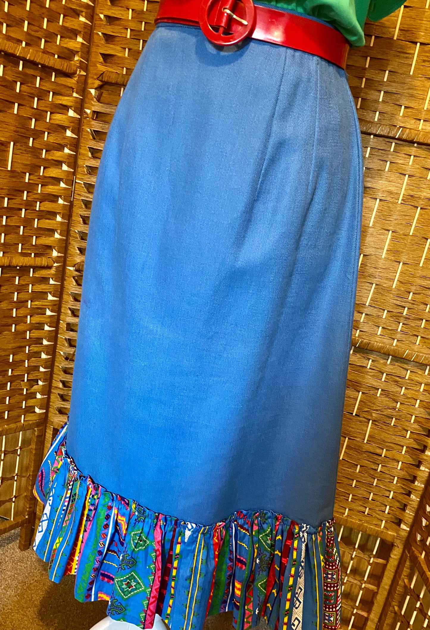 1970s ‘Peasant’ Style Midi-Skirt (UK 6-8)