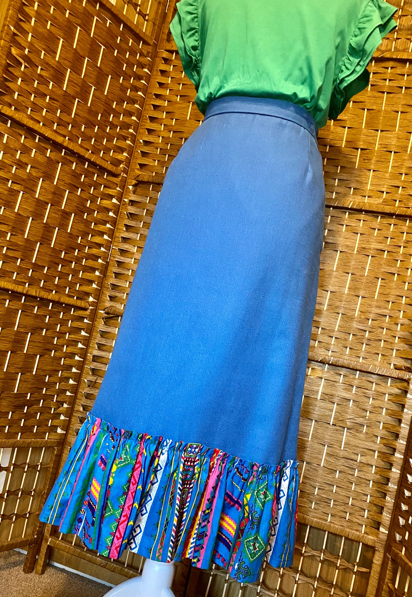 1970s ‘Peasant’ Style Midi-Skirt (UK 6-8)