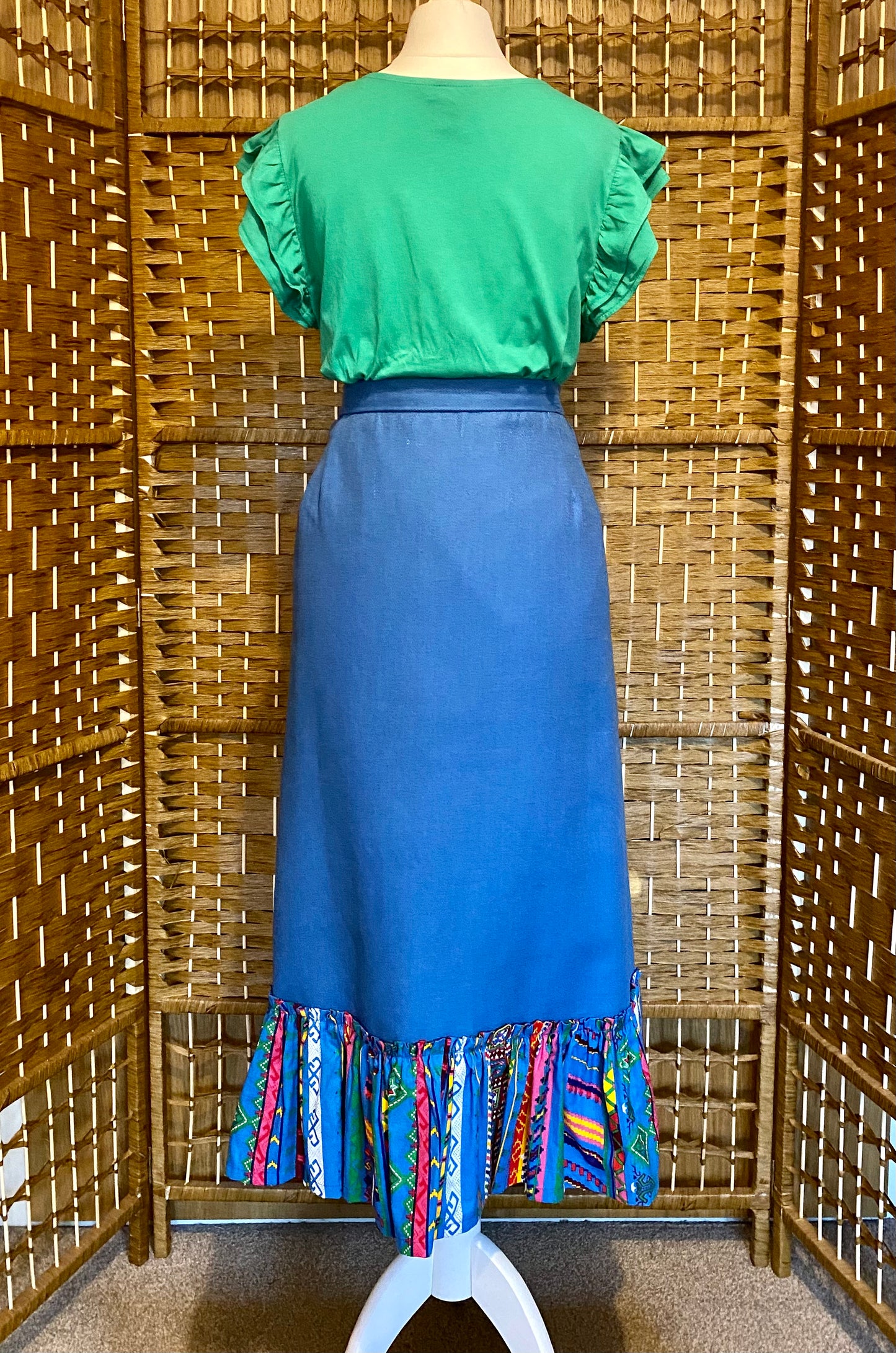 1970s ‘Peasant’ Style Midi-Skirt (UK 6-8)