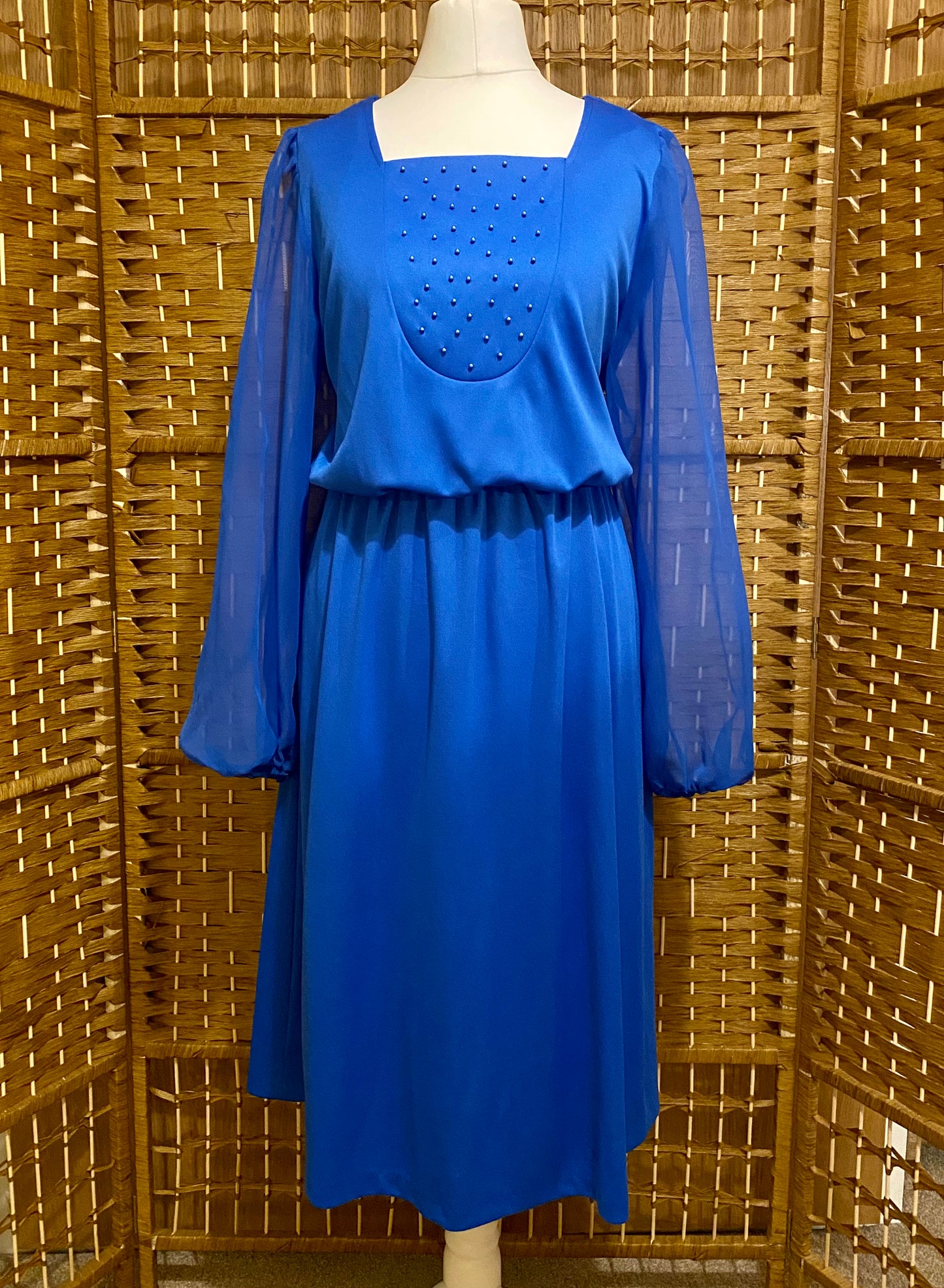 Blue Evening Dress by Young Gare (UK 12)